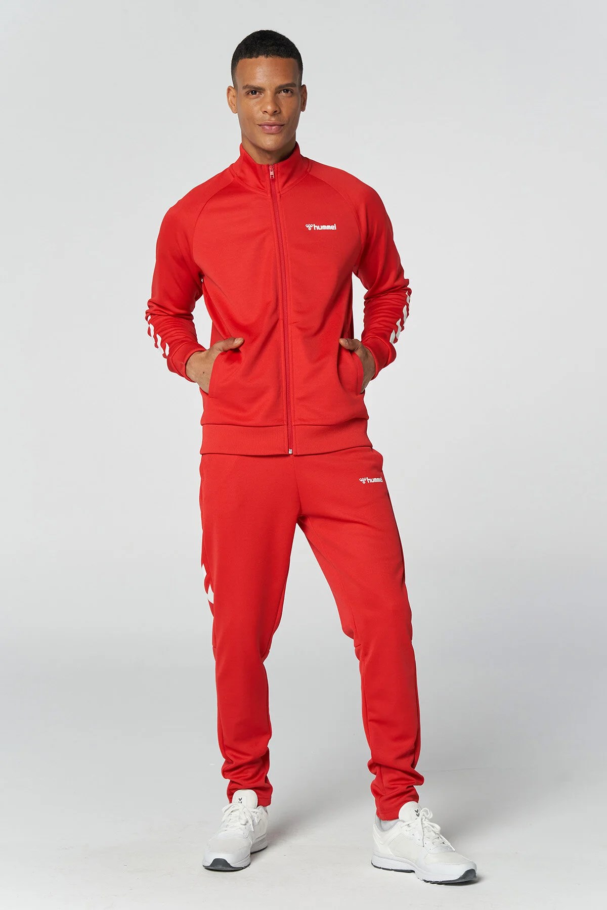 Hummel Falconzo Zip Erkek Sweatshirt 921133-3658 Kırmızı
