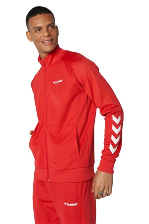 Hummel Falconzo Zip Erkek Sweatshirt 921133-3658 Kırmızı