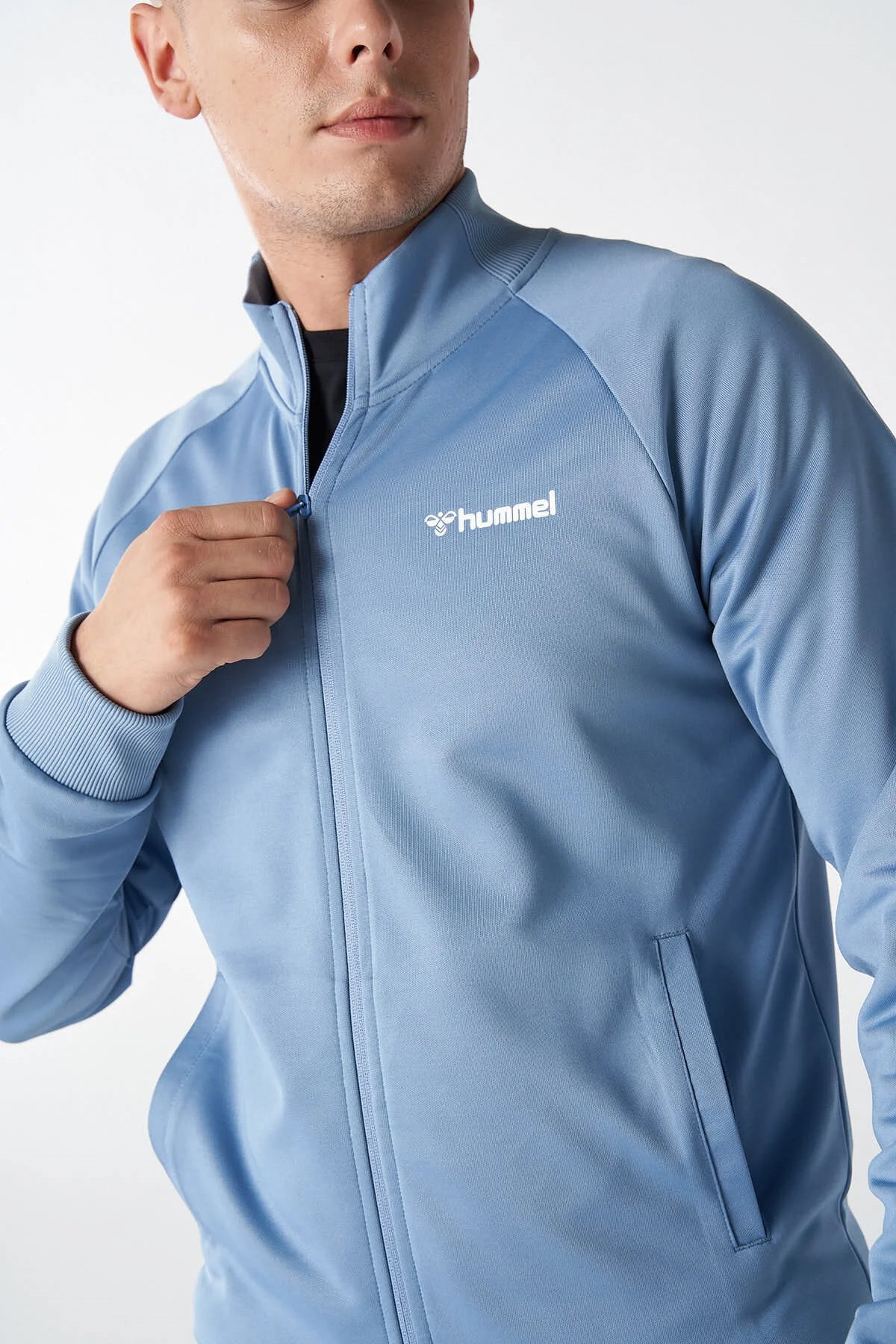 Hummel Falconzo Zip Erkek Sweatshirt 921133-4250 Mavi