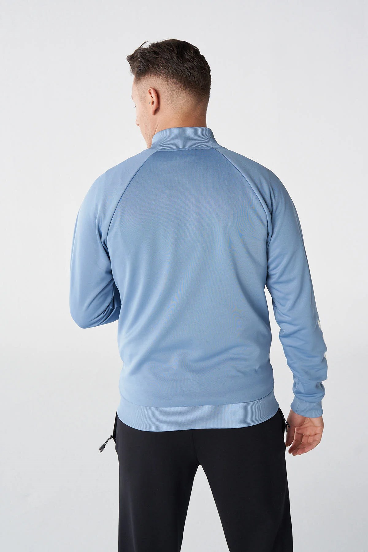 Hummel Falconzo Zip Erkek Sweatshirt 921133-4250 Mavi