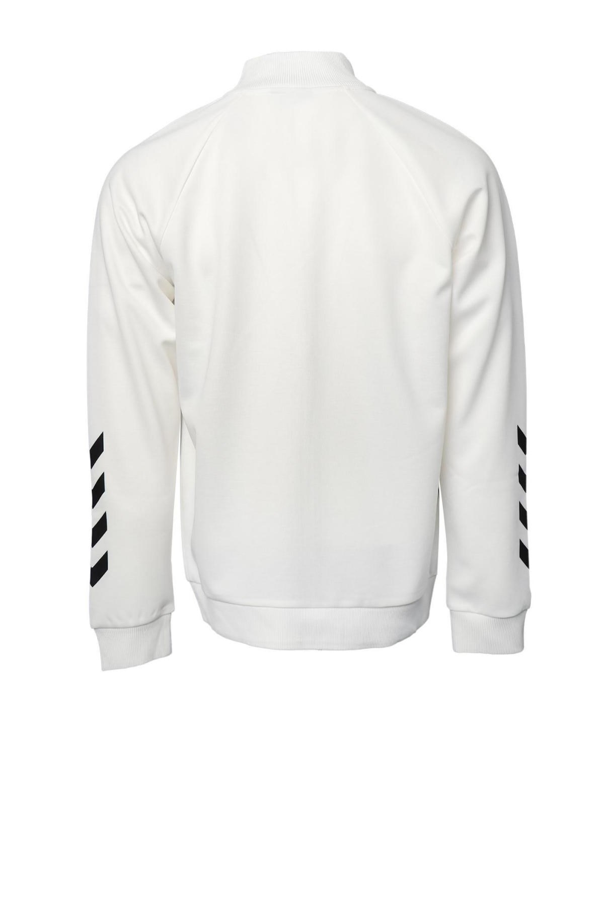 Hummel Falconzo Erkek Fermuarlı Sweatshirt 921133-9003 Beyaz