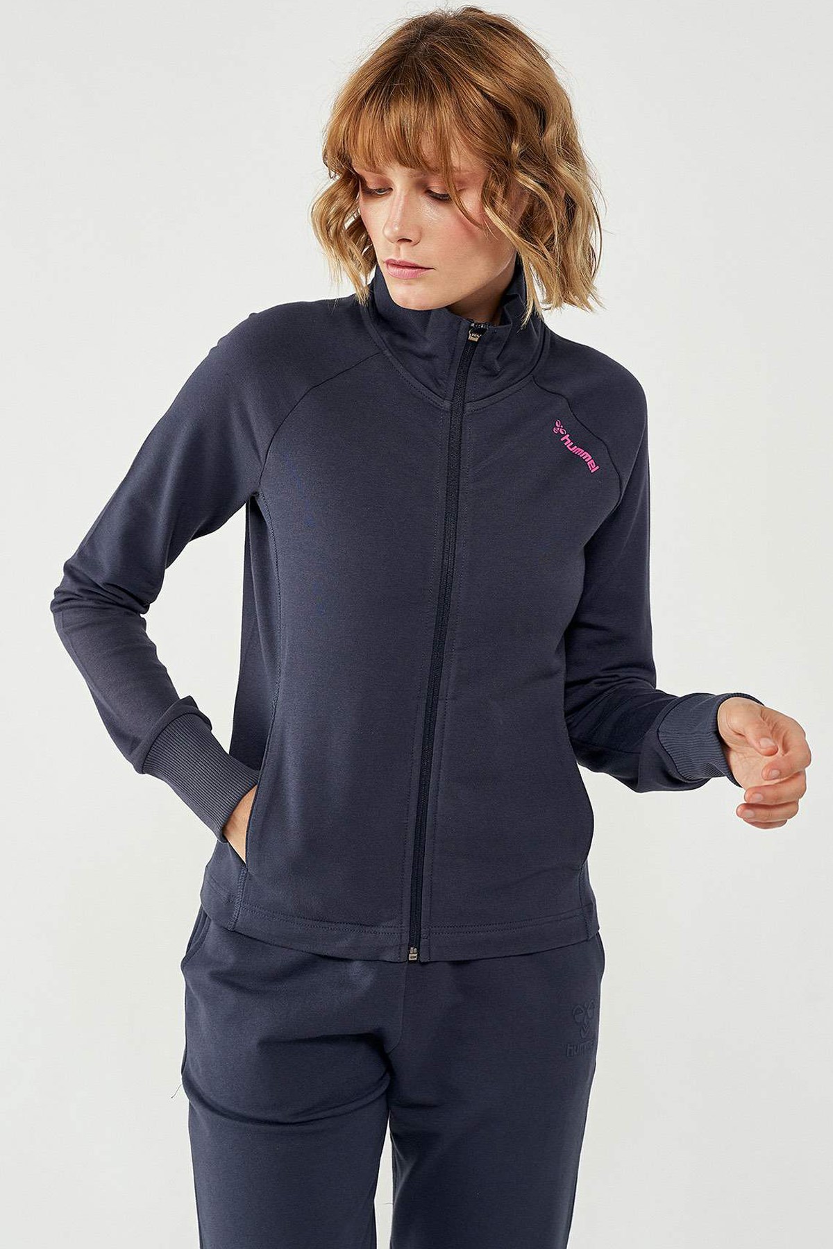 Hummel Fubia Zip Kadın Sweatshirt 921134-7429 Antrasit