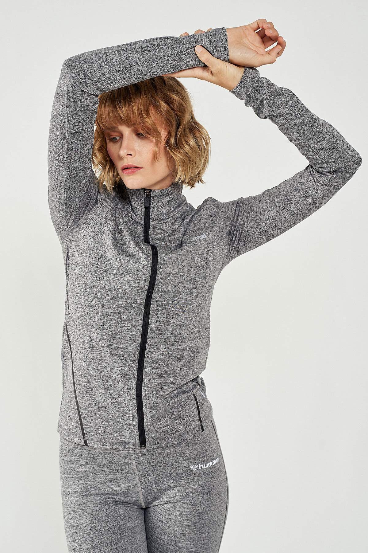 Hummel Menda  Kadın Fermuarlı Sweatshirt 921144-2001 Siyah