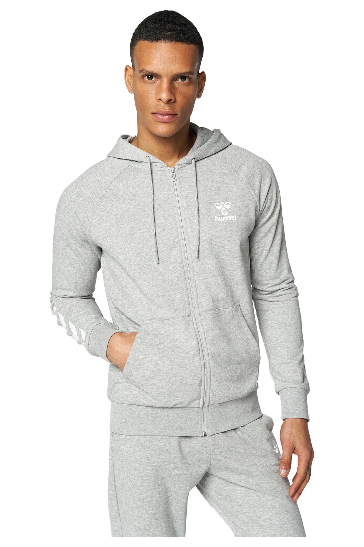 Hummel T-İsam 2.0 Erkek Fermuarlı Sweatshirt 921456-2006 Gri