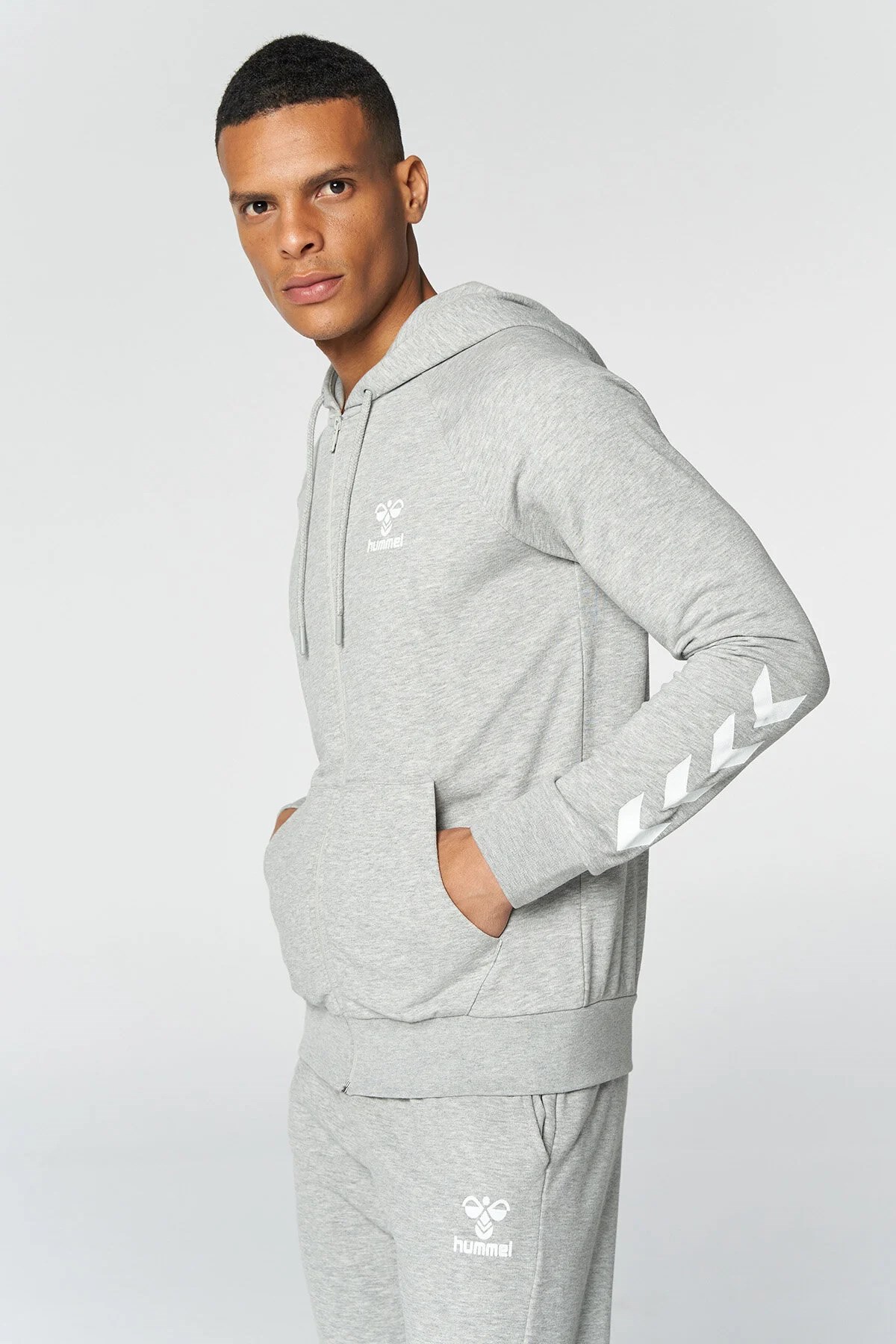 Hummel T-İsam 2.0 Erkek Fermuarlı Sweatshirt 921456-2006 Gri