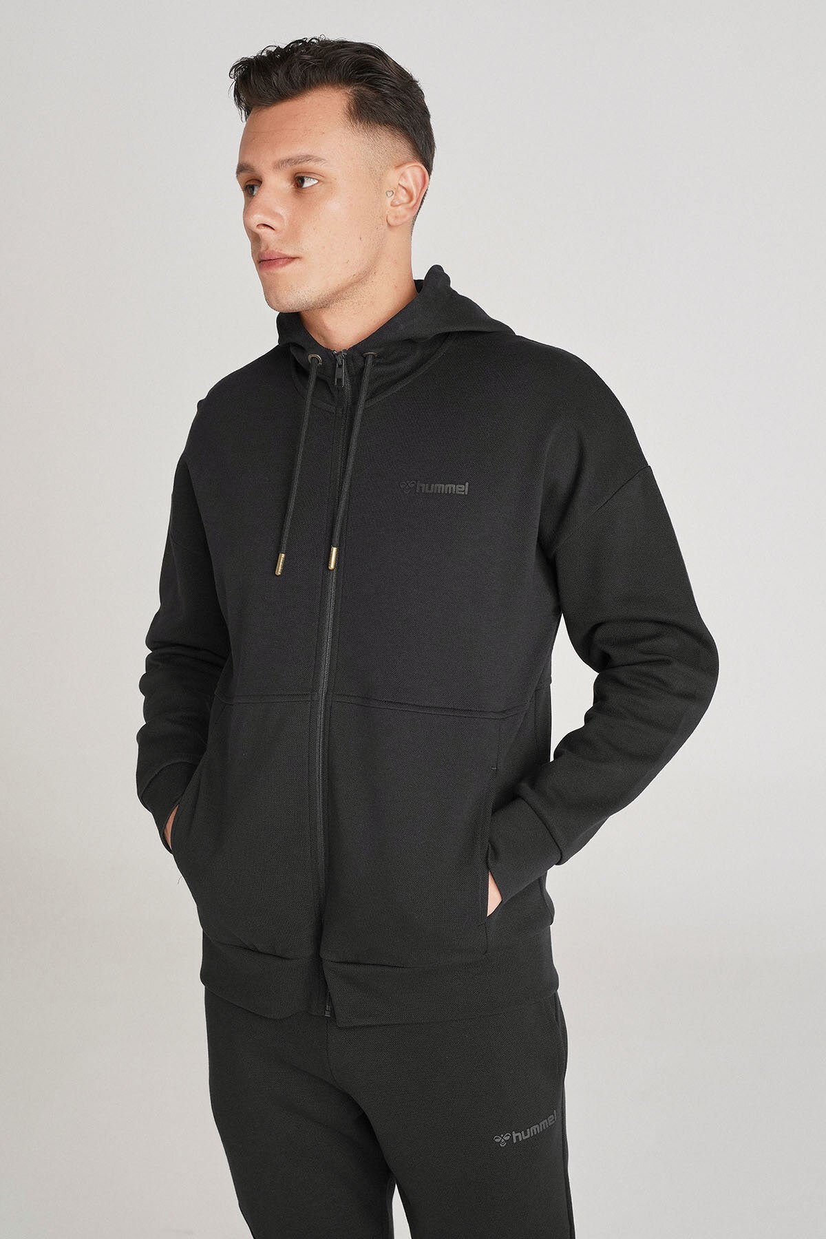 Hummel Benisto Fermuarlı Erkek Sweatshirt 921473-2001 Siyah