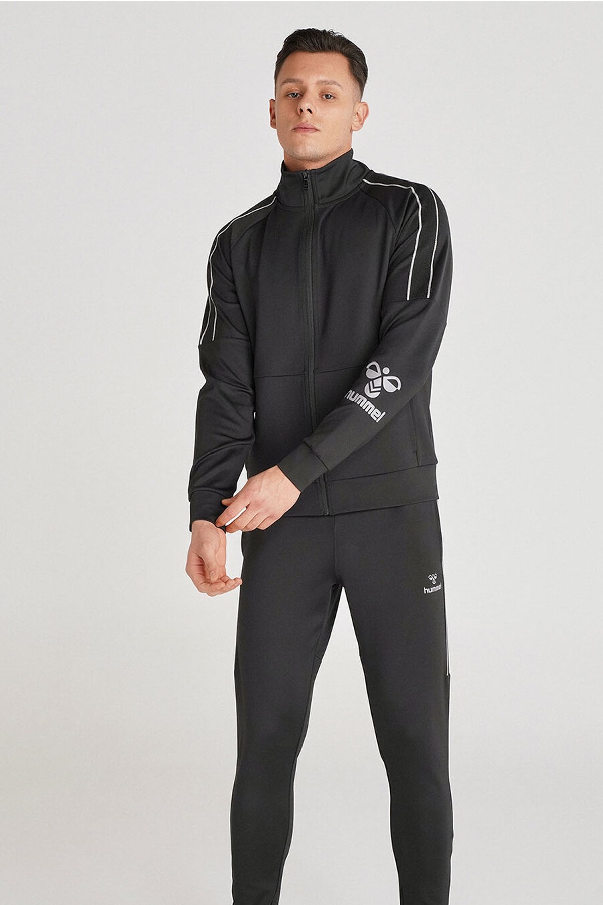 Hummel Karly Fermuarlı Erkek Sweatshirt 921510-2001 Siyah
