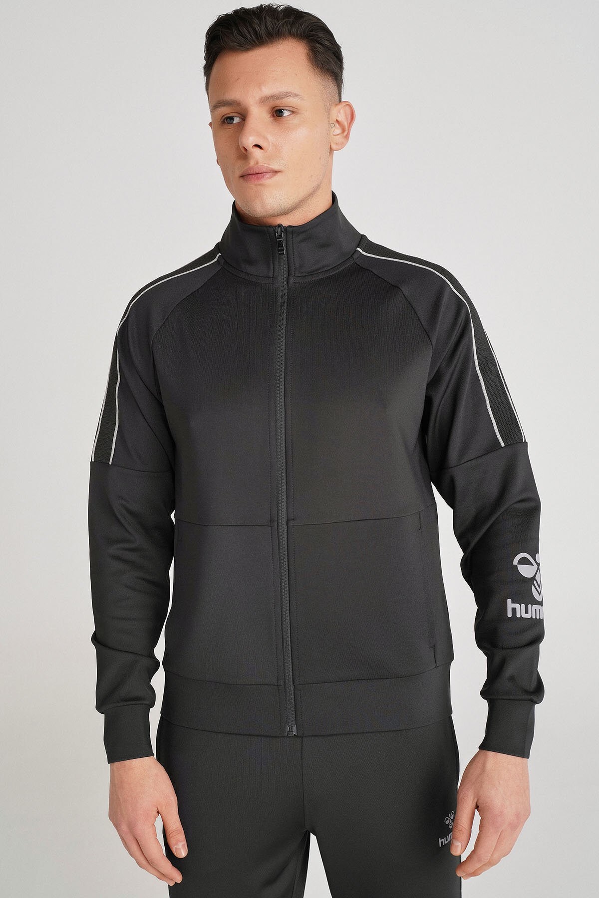 Hummel Karly Fermuarlı Erkek Sweatshirt 921510-2001 Siyah