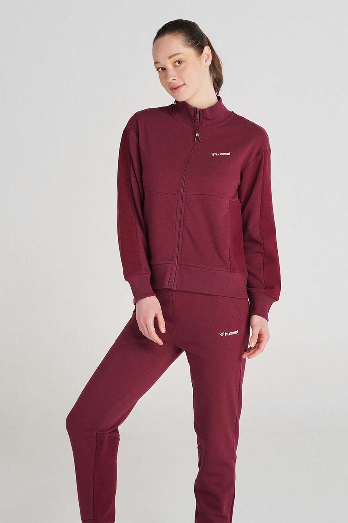 Hummel Kennen Fermuarlı Kadın Sweatshirt 921512-1012 Kırmızı
