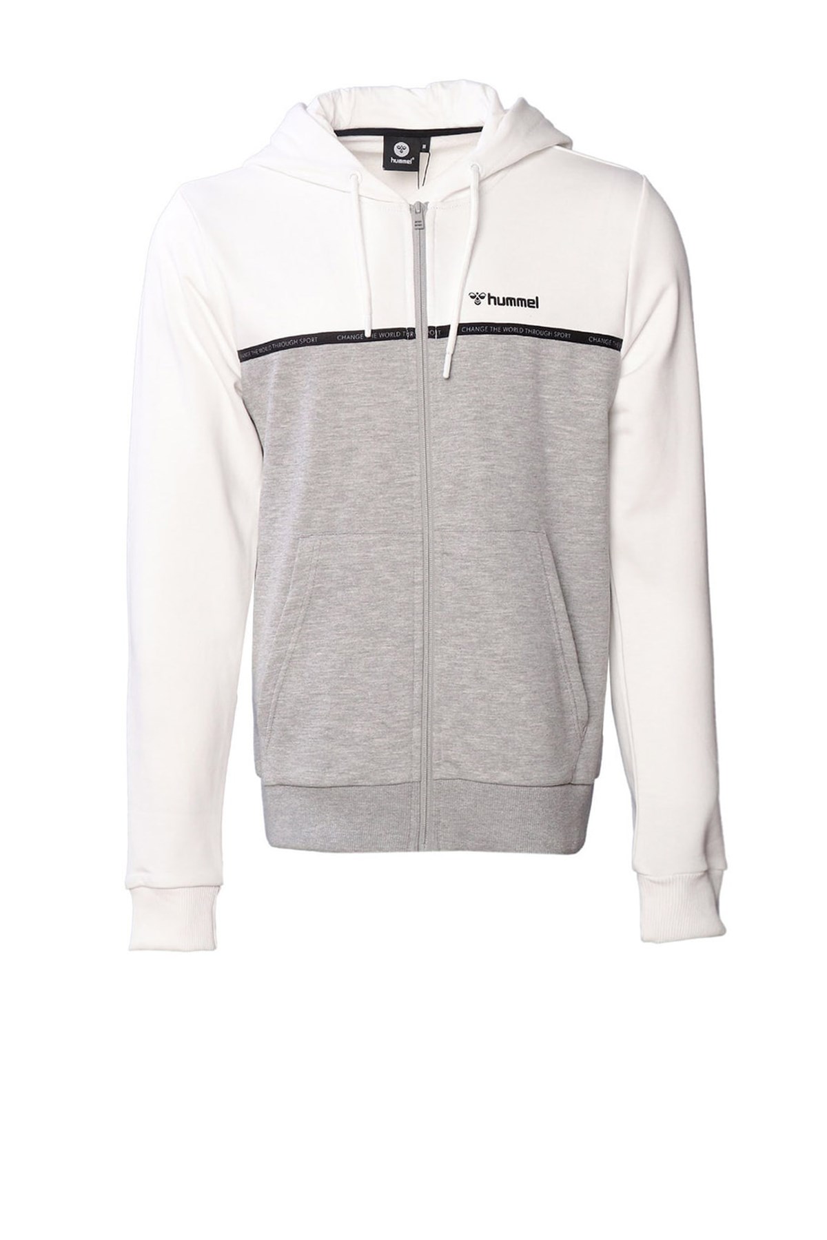 Hummel Milock Fermuarlı Erkek Sweatshirt 921524-9003 Beyaz