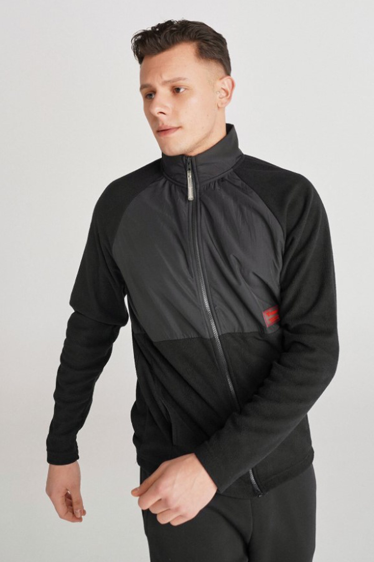 Hummel Onega Fleece Fermuarlı Erkek Sweatshirt 921531-2001 Siyah