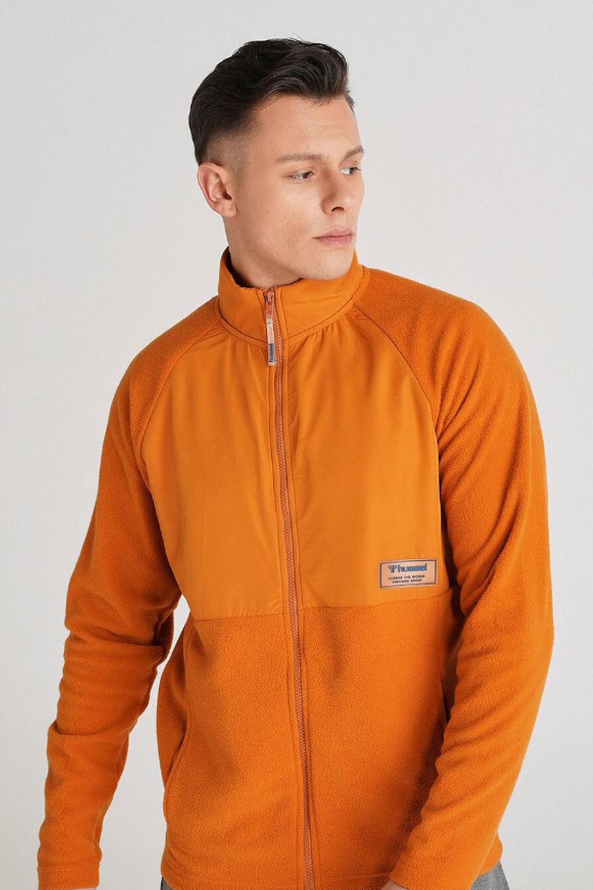 Hummel Onega Fleece Fermuarlı Erkek Sweatshirt 921531-2109 Turuncu