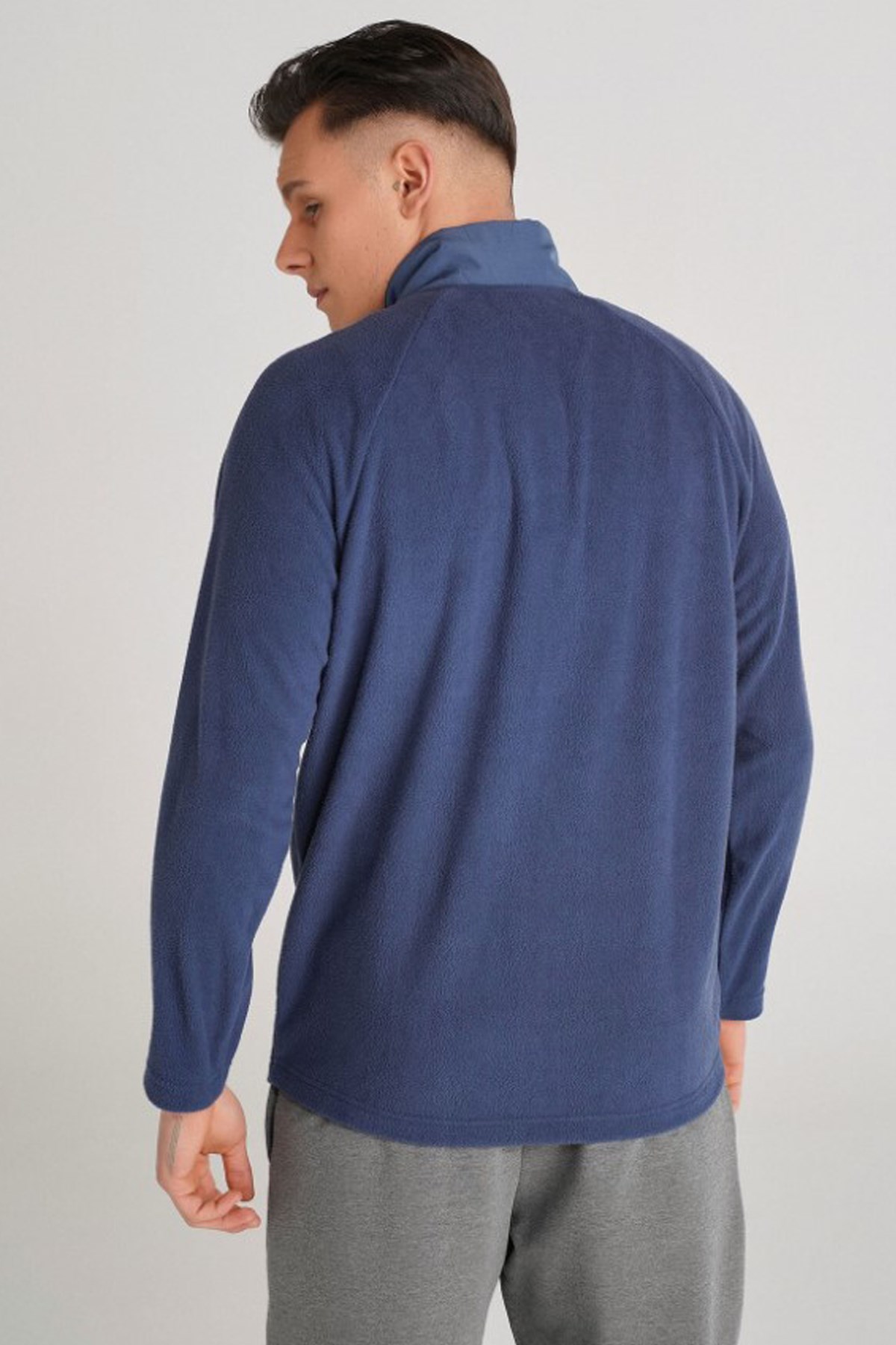 Hummel Onega Fleece Fermuarlı Erkek Sweatshirt 921531-7954 Mavi