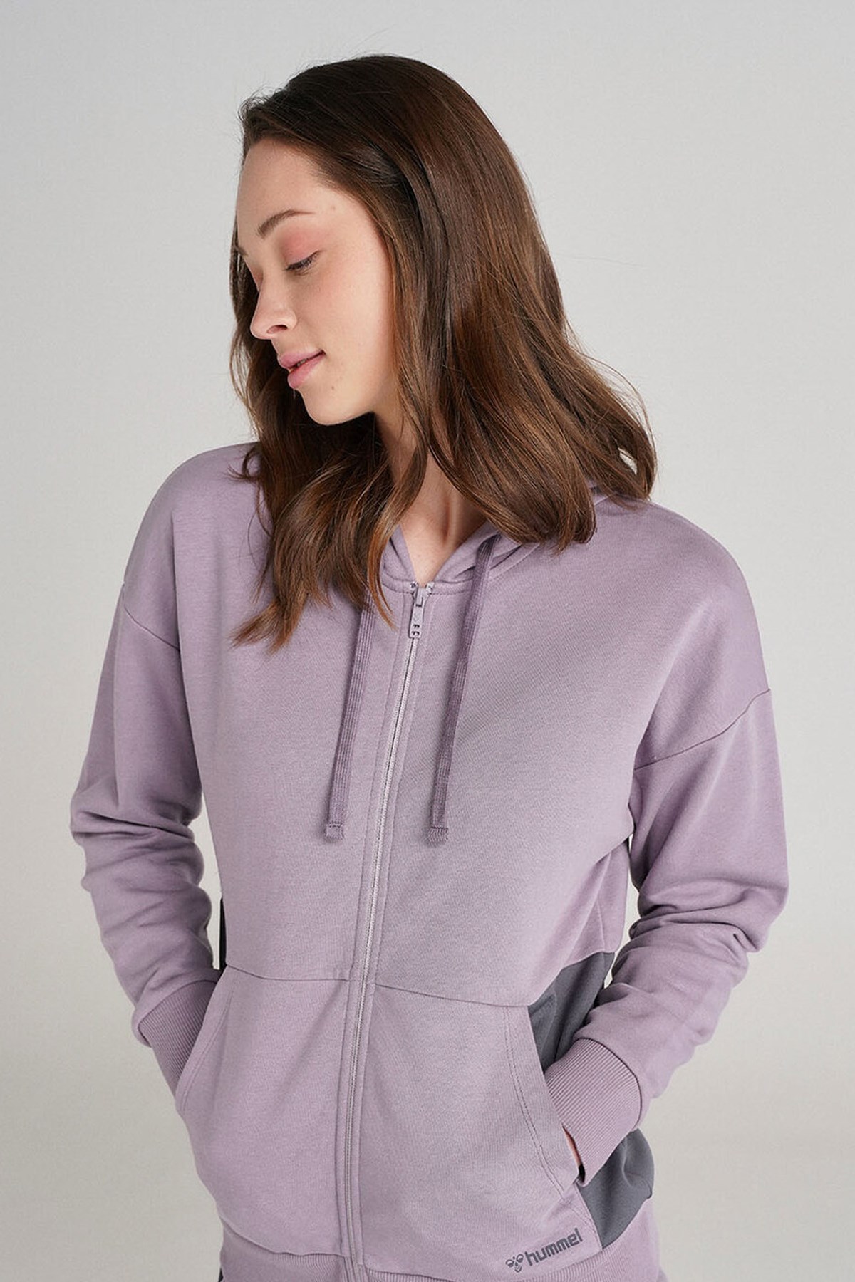 Hummel Raise Fermuarlı Kadın Sweatshirt 921537-1058 Mor