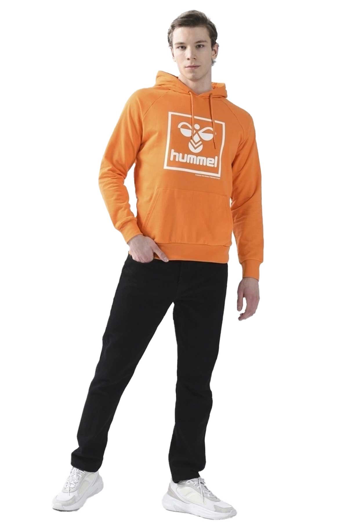 Hummel T-Isam 2.0 Erkek Sweatshirt 921556-2109 Turuncu