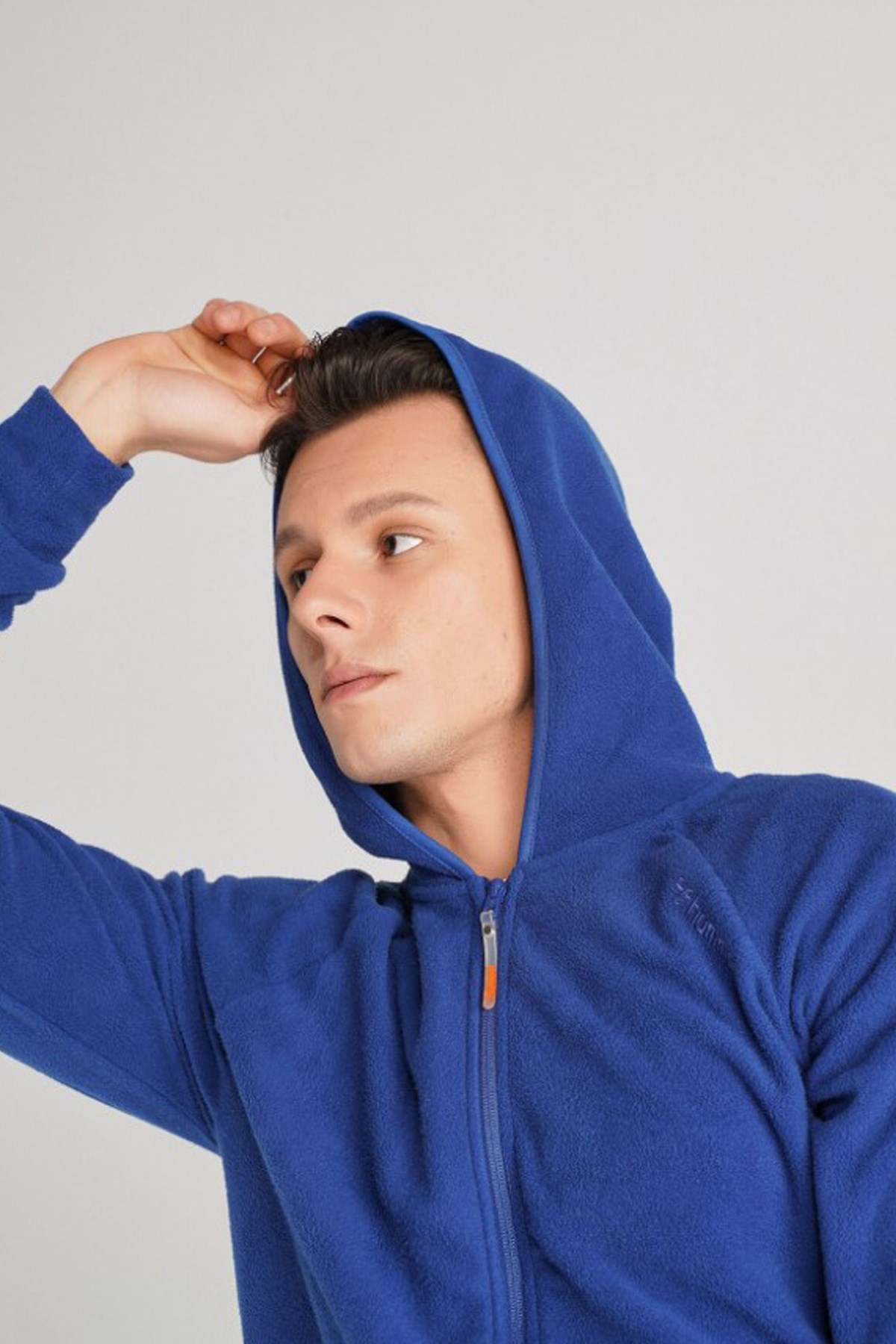Hummel Urnique Fleece Fermuarlı Erkek Sweatshirt 921568-1010 Mavi