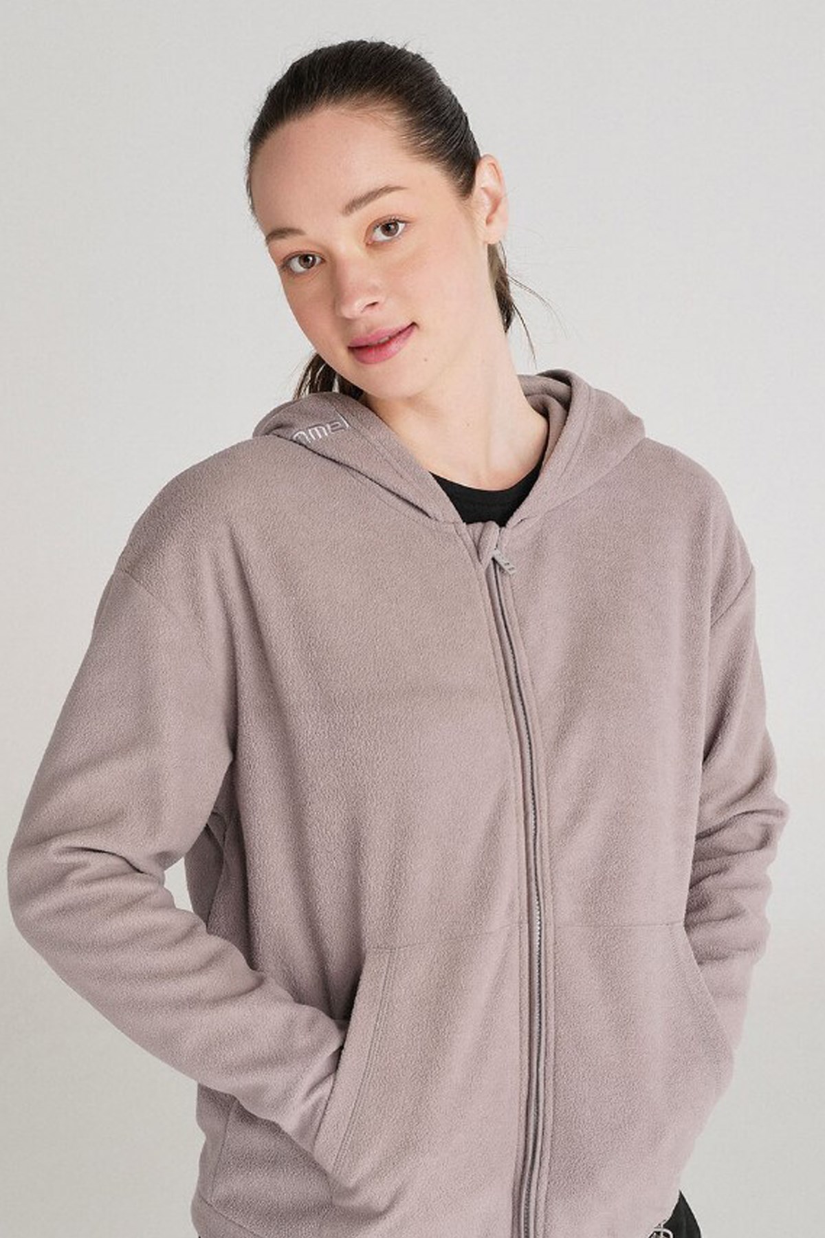 Hummel Vostok Fleece Fermuarlı Kadın Sweatshirt 921570-1026 Gri