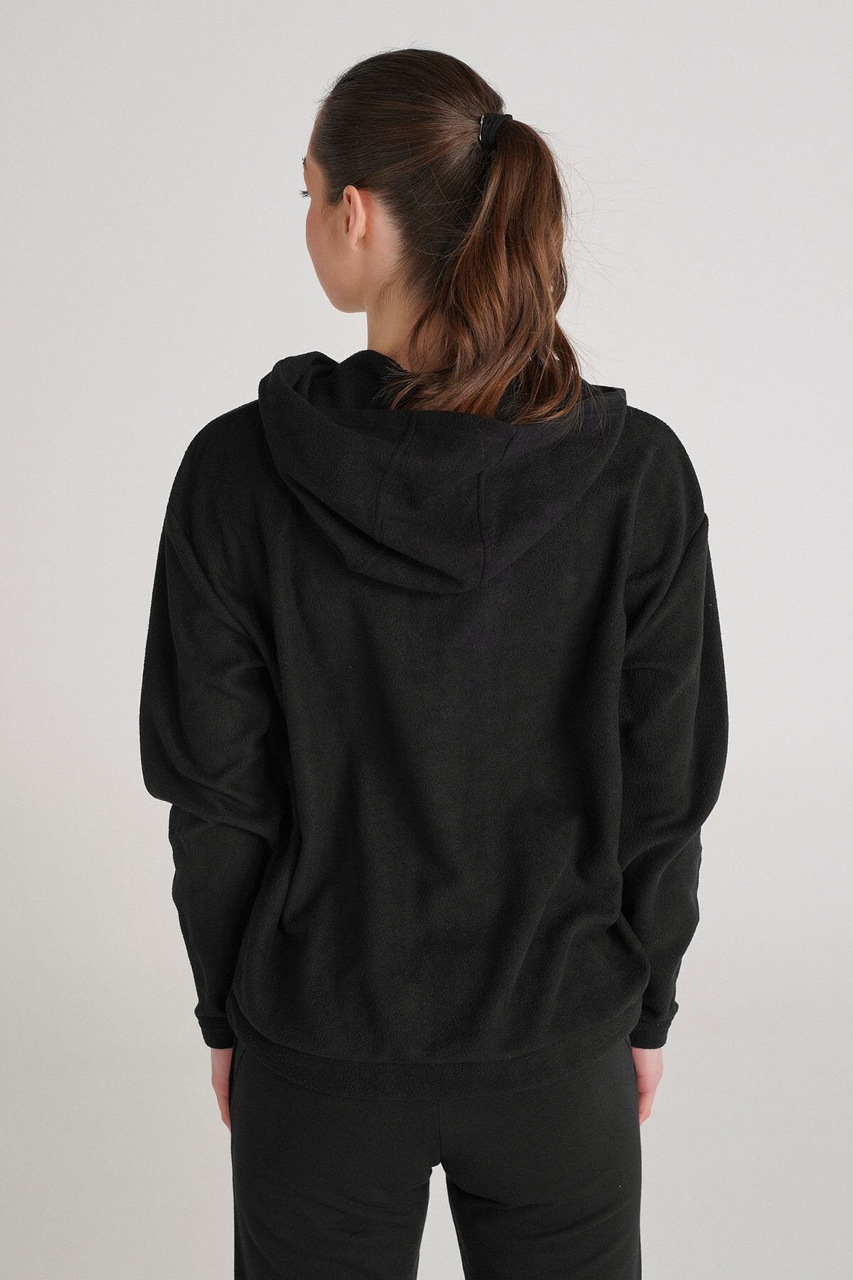 Hummel Vostok Fleece Fermuarlı Kadın Sweatshirt 921570-2001 Siyah