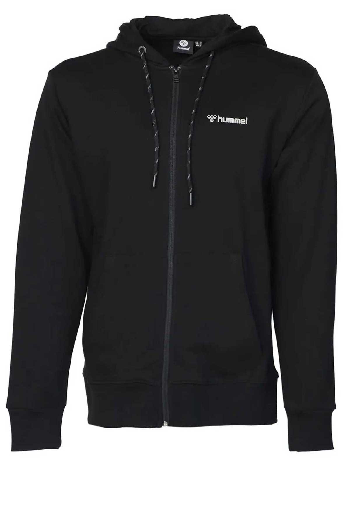 Hummel Apon Zip Erkek Fermuarlı Sweatshirt 921583-2001 Siyah