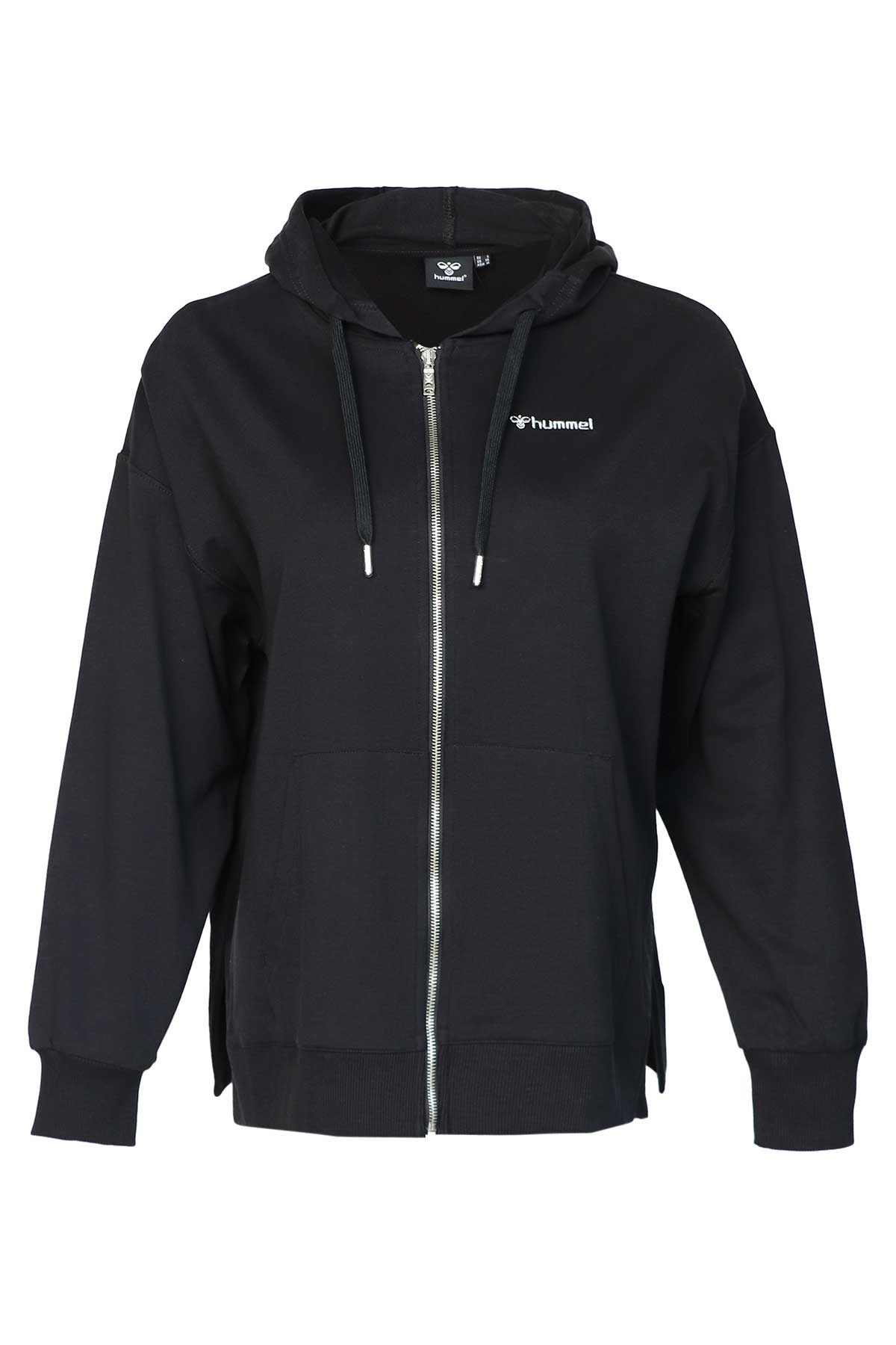 Hummel Bondi Zip Kadın Fermuarlı Sweatshirt 921588-2001 Siyah
