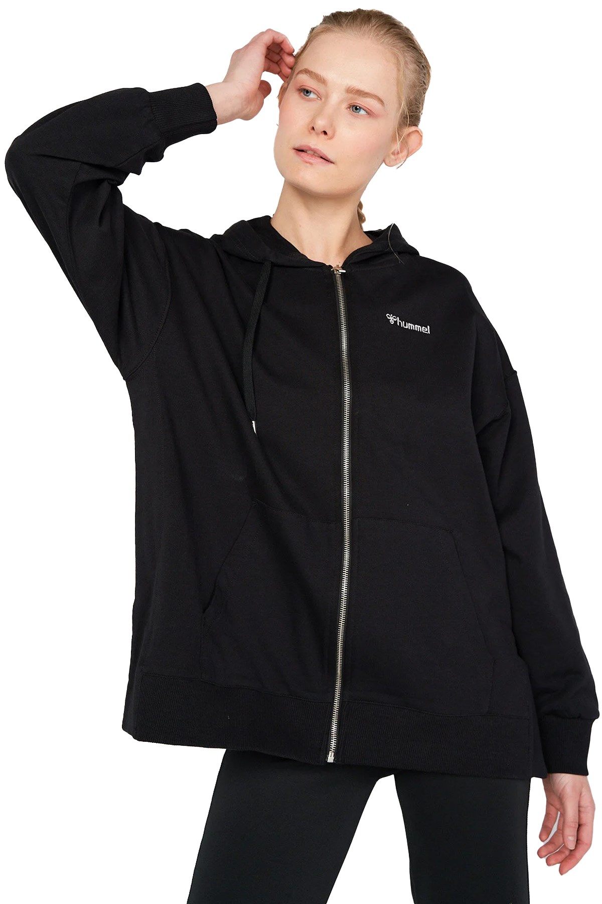 Hummel Bondi Zip Kadın Fermuarlı Sweatshirt 921588-2001 Siyah