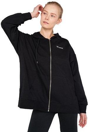 Hummel Bondi Zip Kadın Fermuarlı Sweatshirt 921588-2001 Siyah