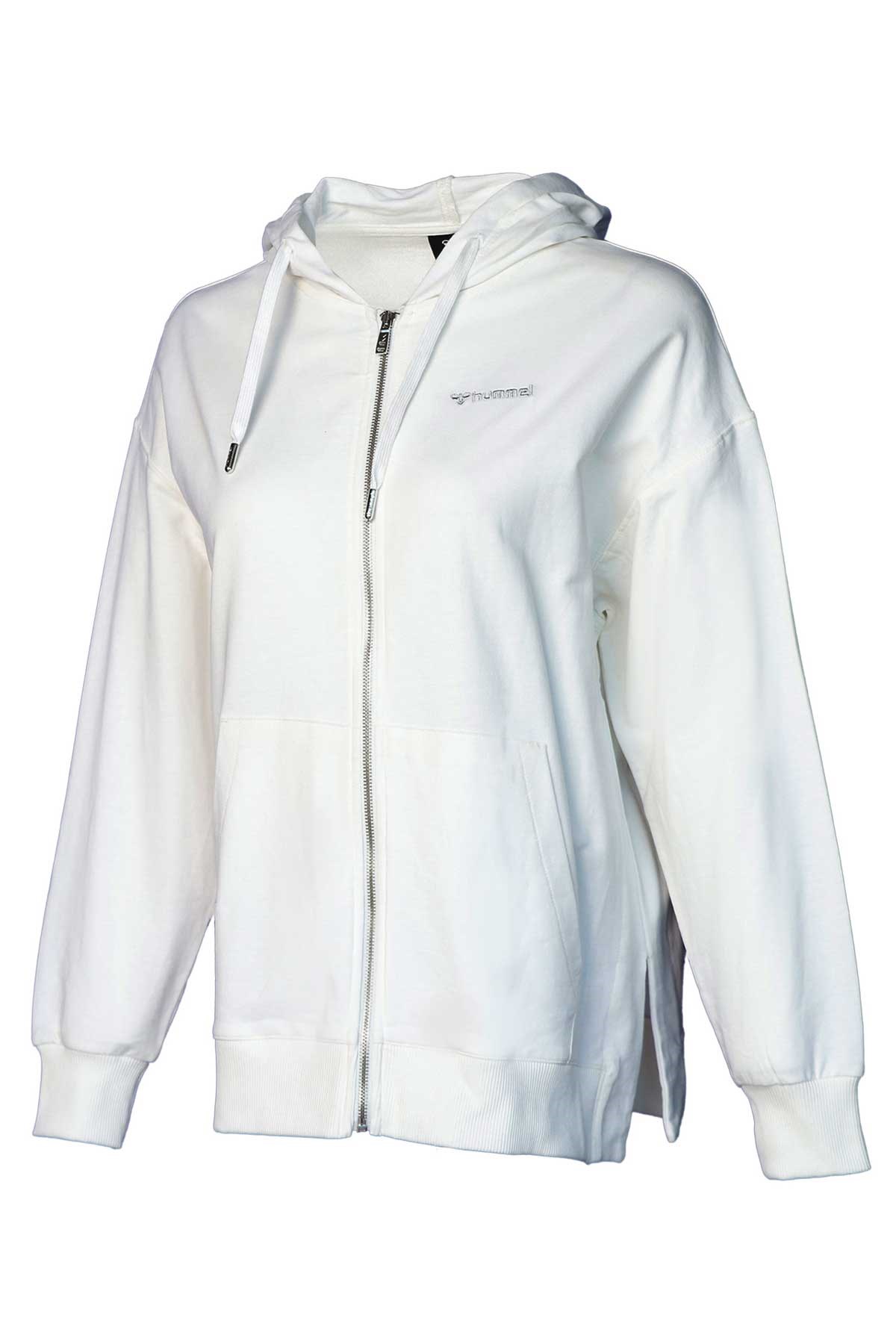 Hummel Bondi Zip Kadın Fermuarlı Sweatshirt 921588-9003 Beyaz