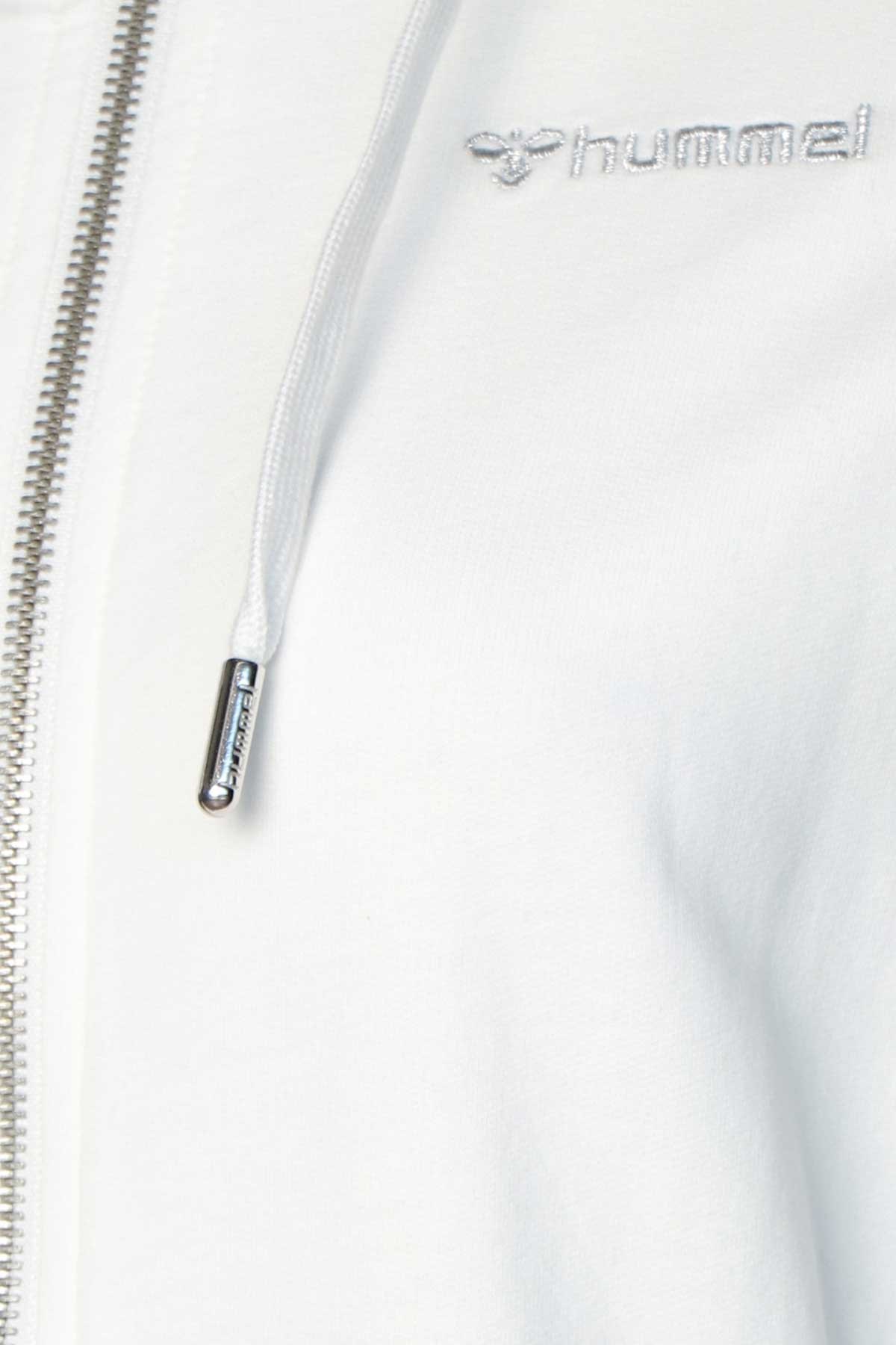 Hummel Bondi Zip Kadın Fermuarlı Sweatshirt 921588-9003 Beyaz