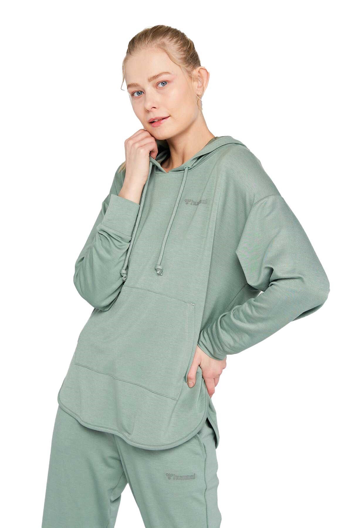 Hummel Palm Kadın Sweatshirt 921632-6607 Yeşil