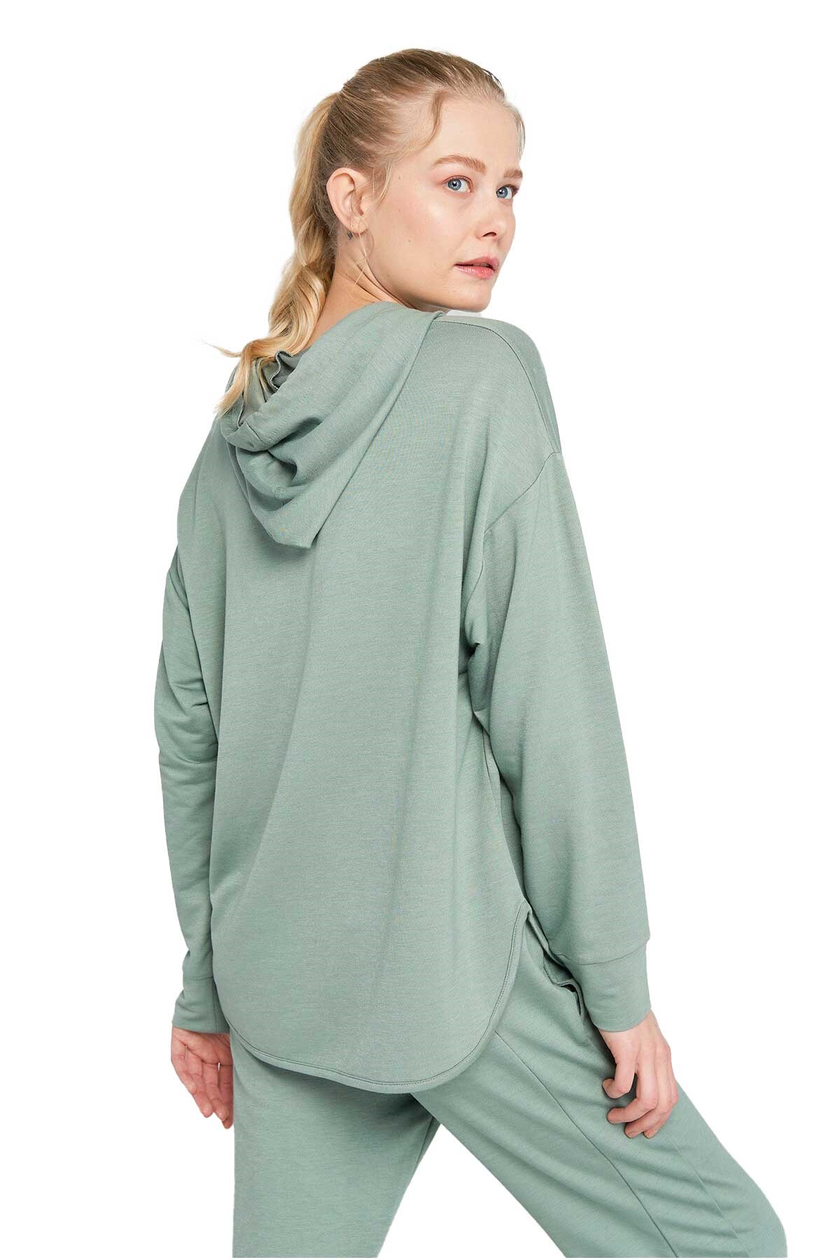 Hummel Palm Kadın Sweatshirt 921632-6607 Yeşil