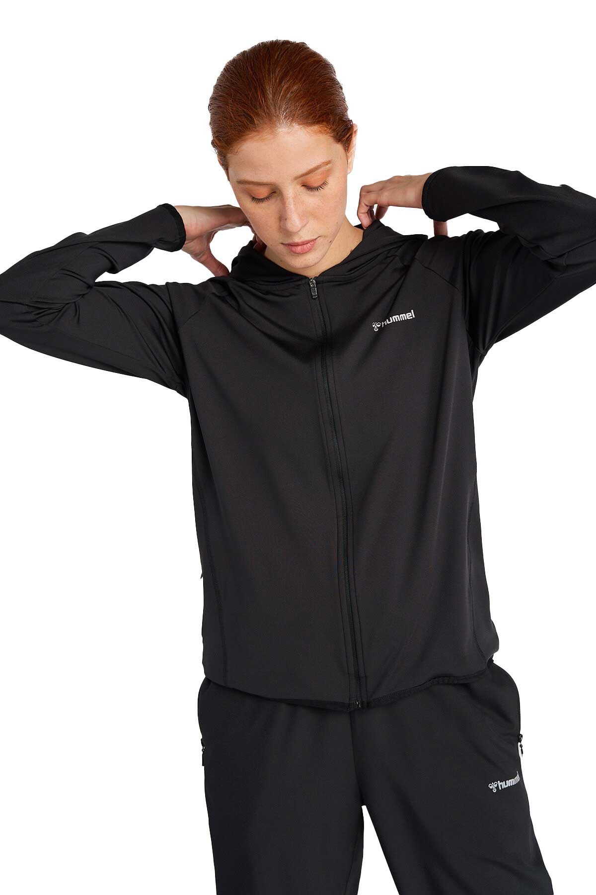 Hummel Pia Zip Kadın Fermuarlı Sweatshirt 921636-2001 Siyah
