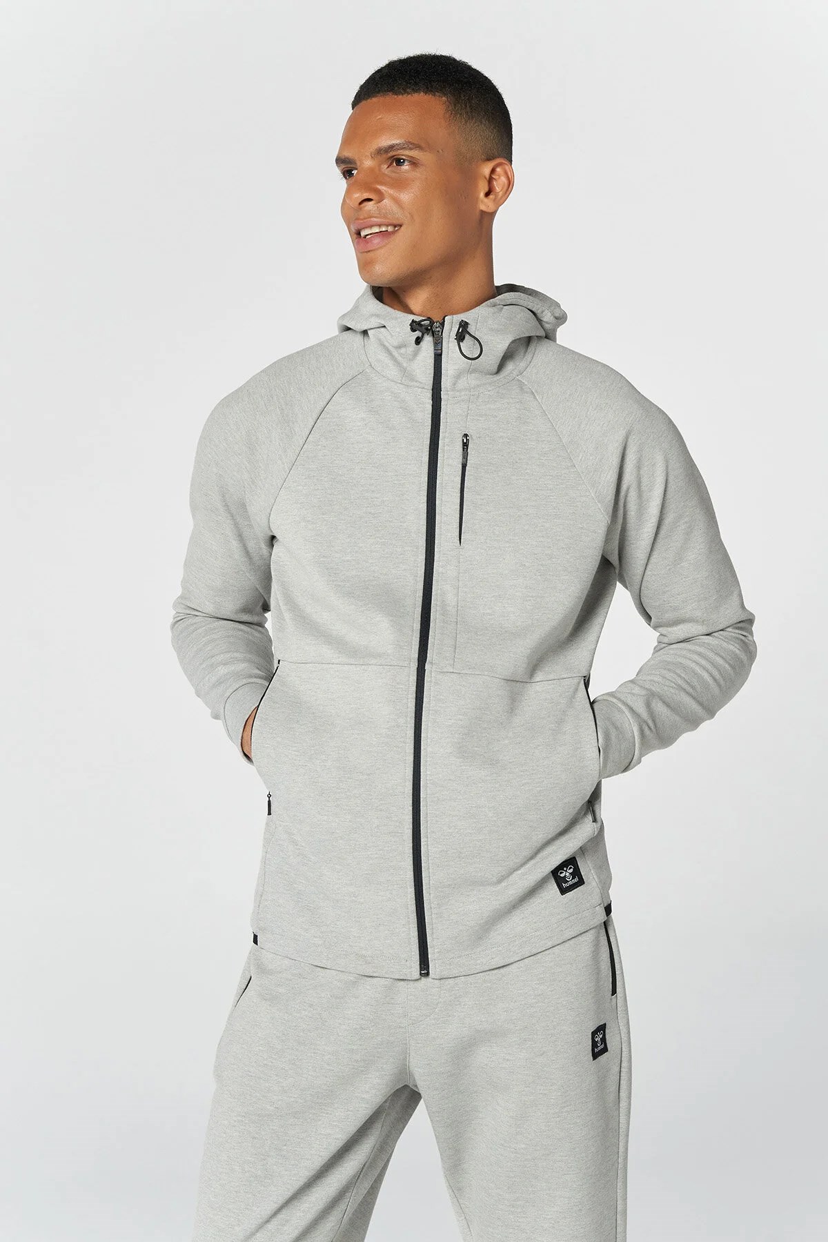 Hummel T-Mt interval Zip Erkek Sweatshirt 921647-2006 Gri