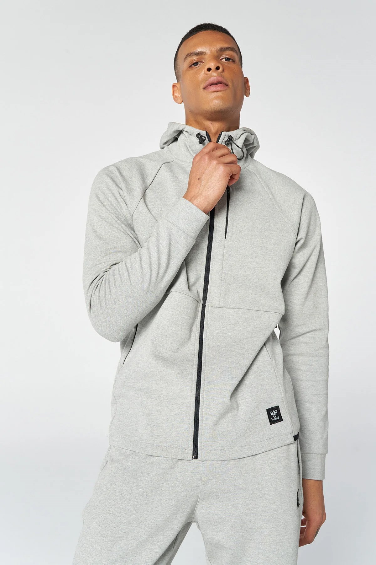 Hummel T-Mt interval Zip Erkek Sweatshirt 921647-2006 Gri