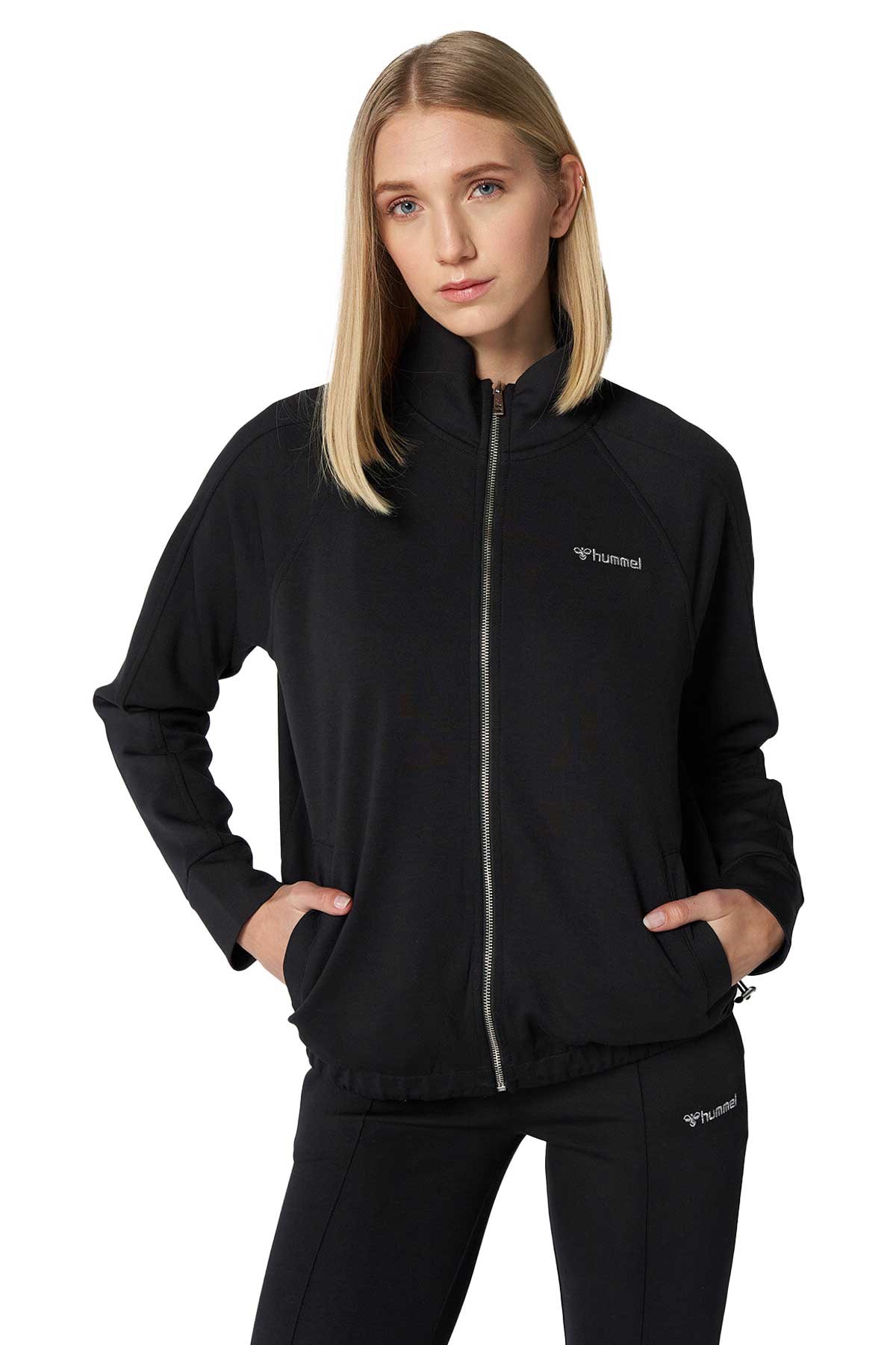 Hummel Alyssum Kadın Fermuarlı Sweatshirt 921653-2001 Siyah