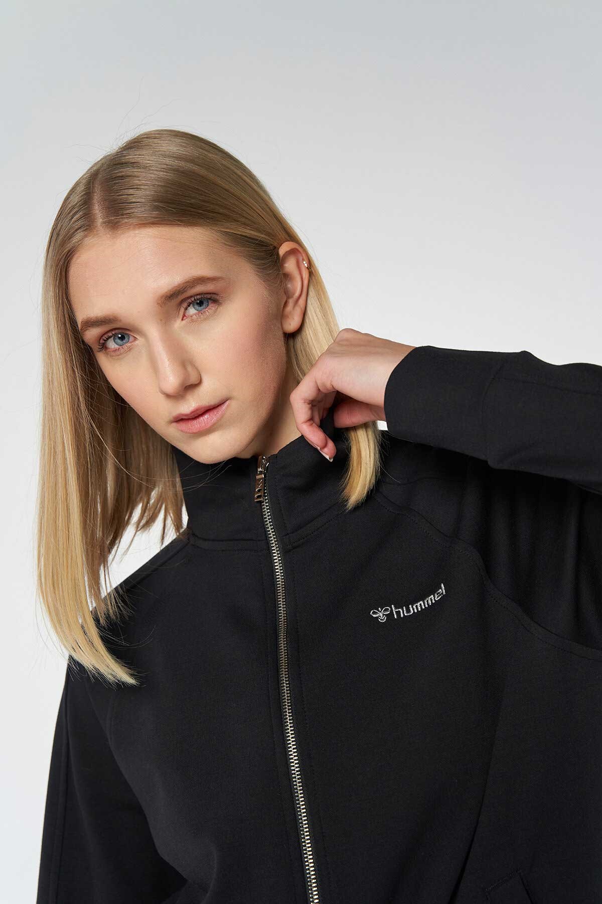 Hummel Alyssum Kadın Fermuarlı Sweatshirt 921653-2001 Siyah