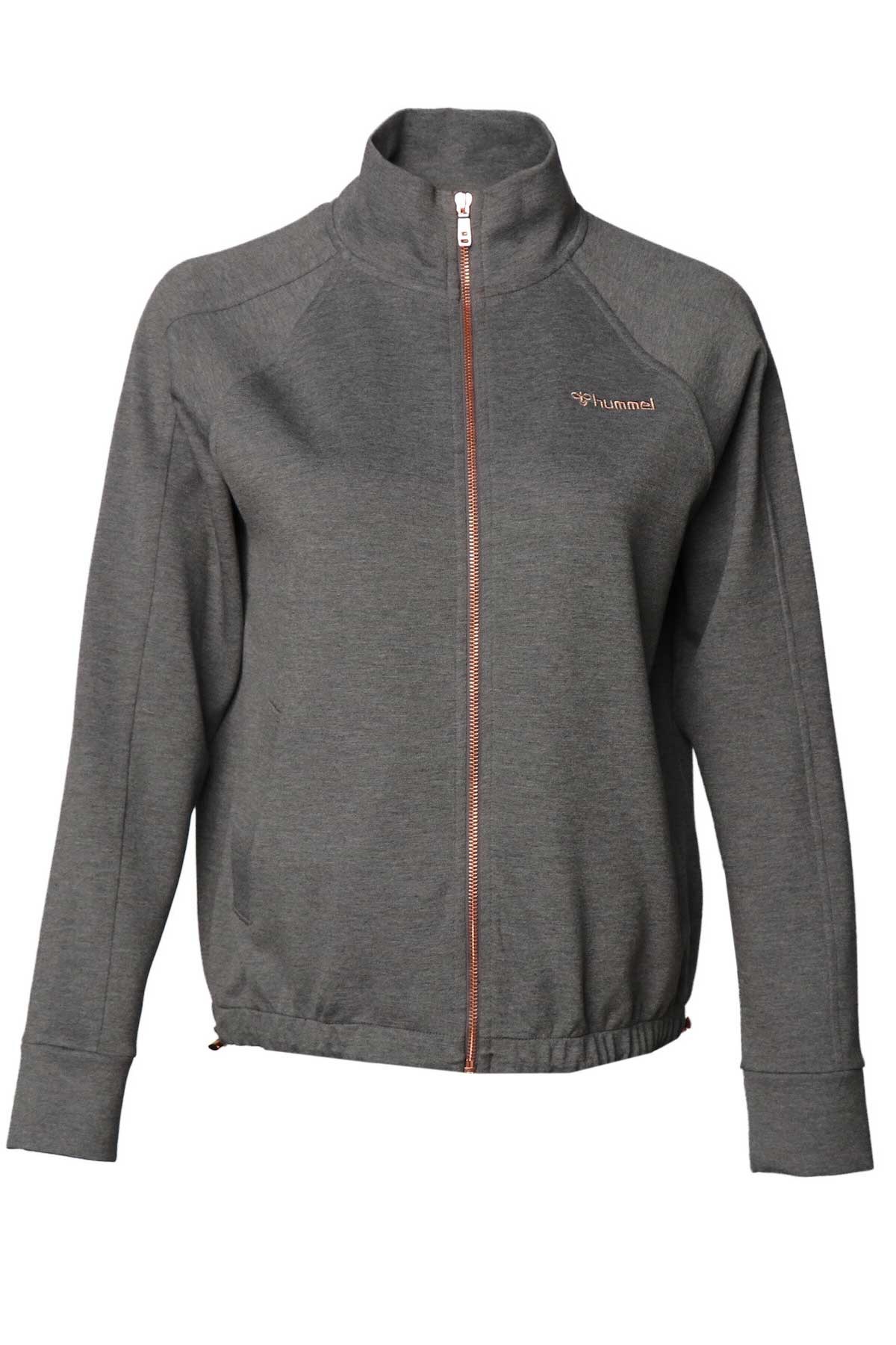 Hummel Alyssum Kadın Fermuarlı Sweatshirt 921653-2006 Gri