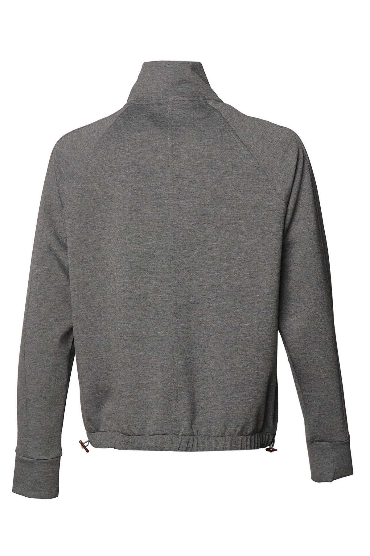 Hummel Alyssum Kadın Fermuarlı Sweatshirt 921653-2006 Gri