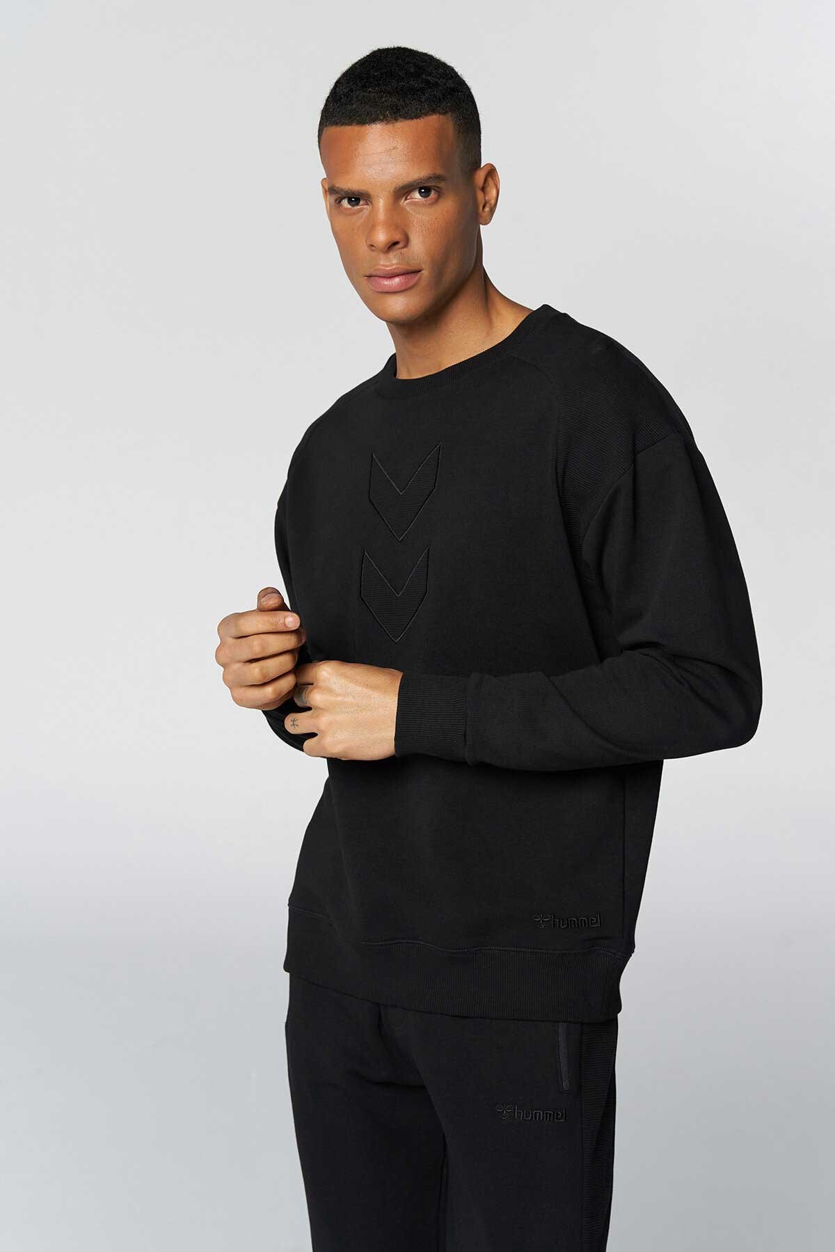 Hummel Everett Erkek Sweatshirt 921675-2001 Siyah