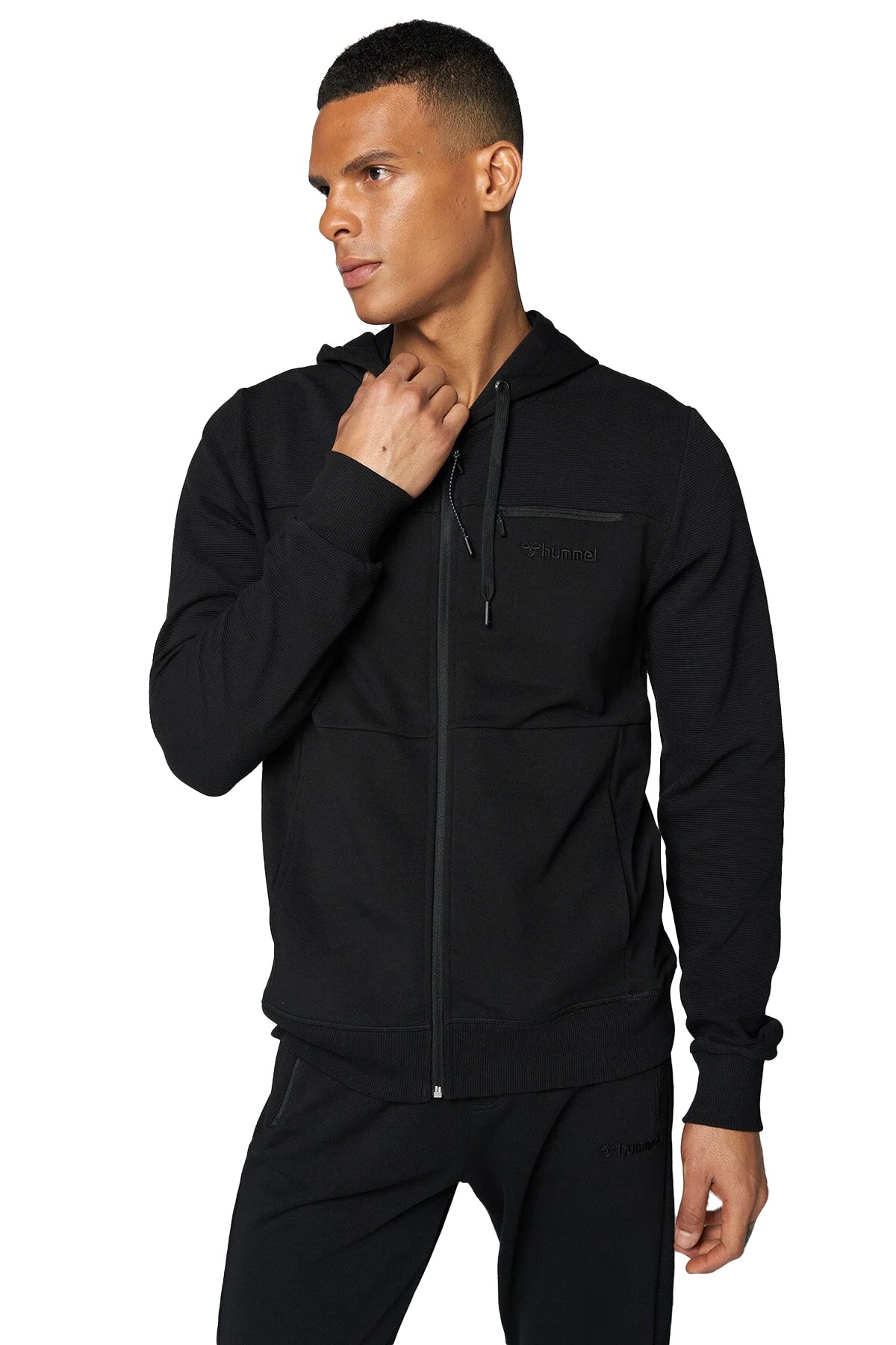 Hummel Everett Erkek Fermuarlı Sweatshirt 921676-2001 Siyah