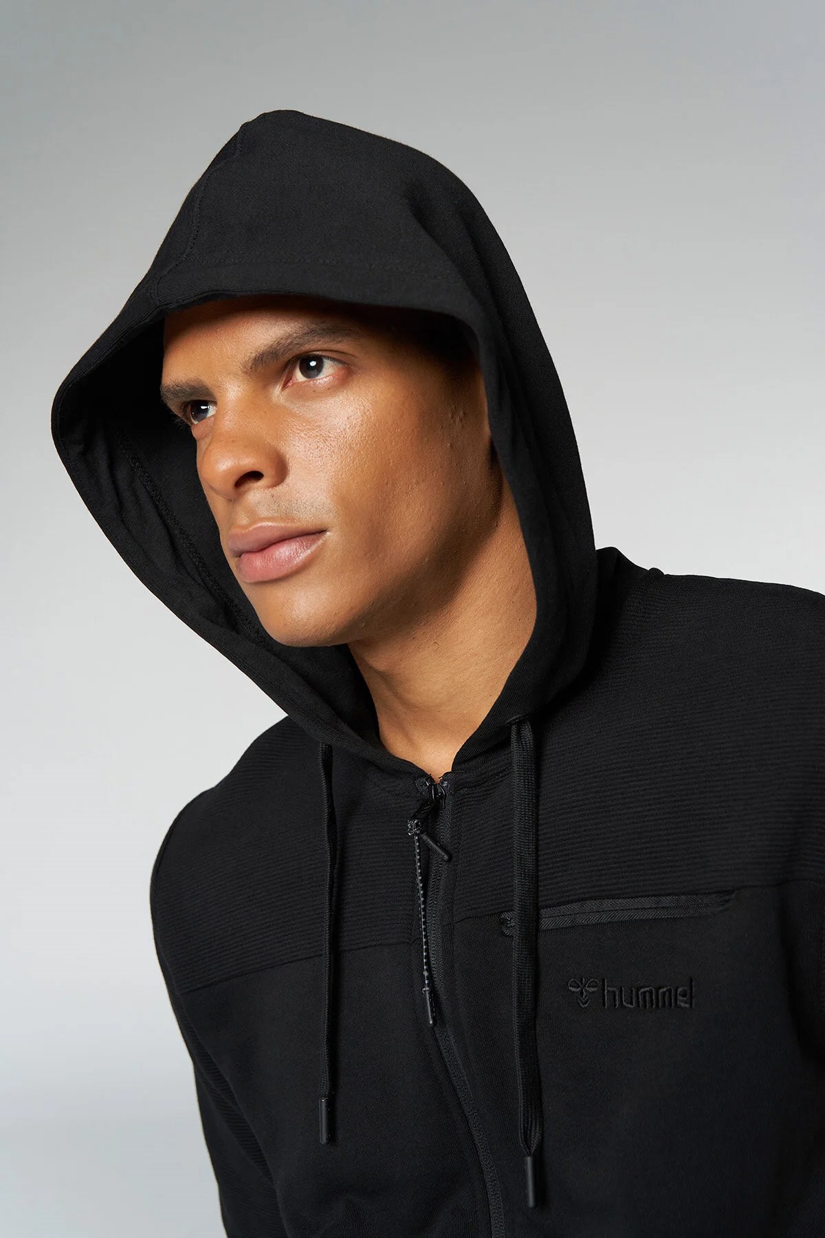 Hummel Everett Erkek Fermuarlı Sweatshirt 921676-2001 Siyah