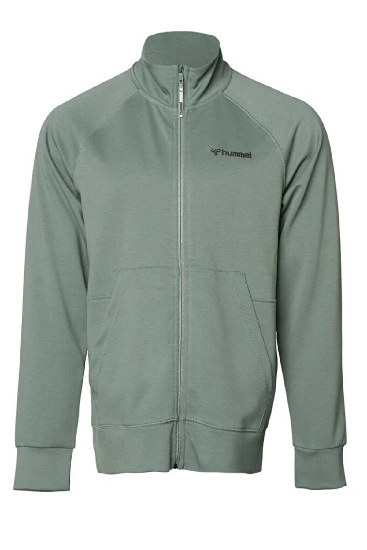 Hummel Evon Erkek Fermuarlı Sweatshirt 921678-9852 Yeşil