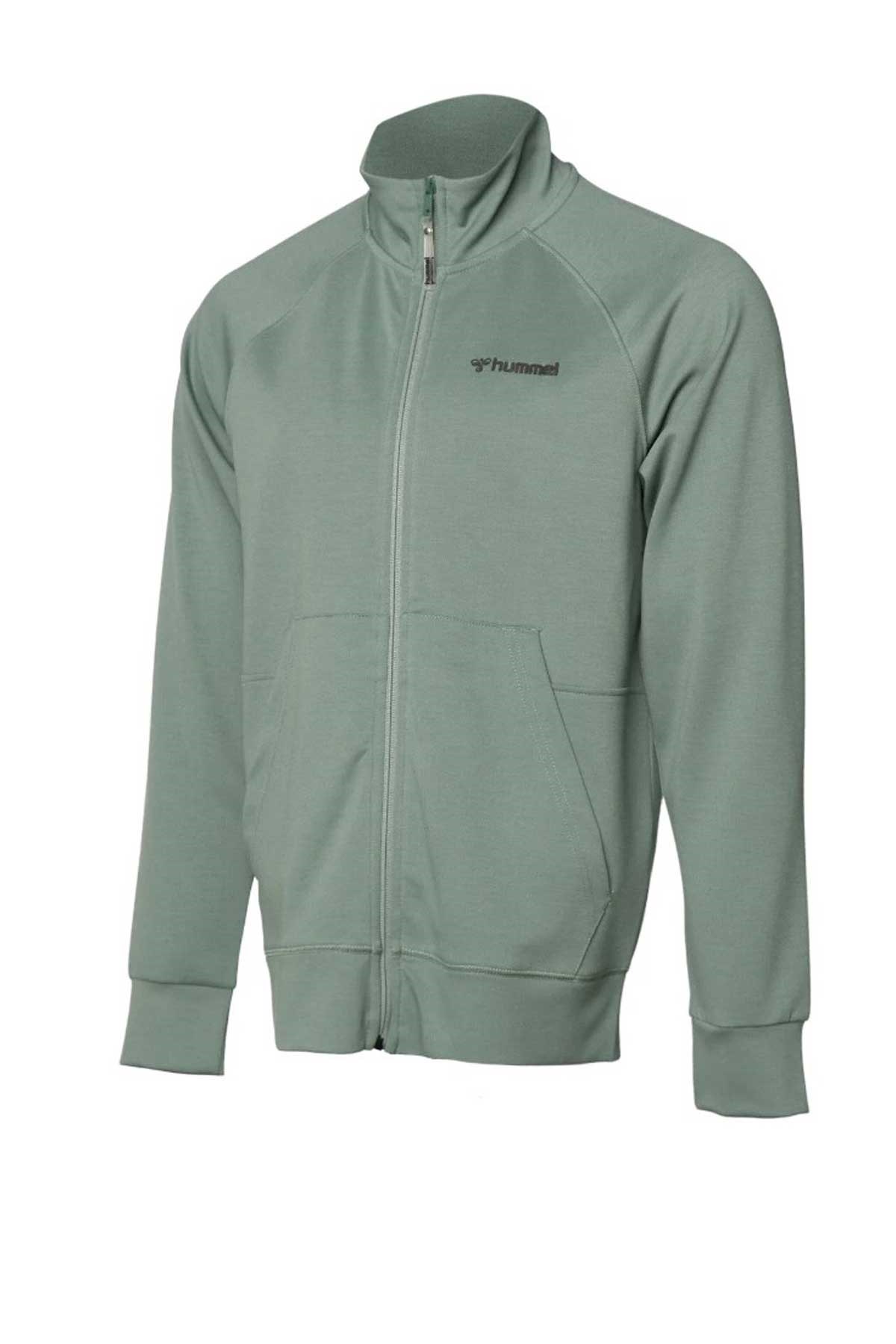 Hummel Evon Erkek Fermuarlı Sweatshirt 921678-9852 Yeşil