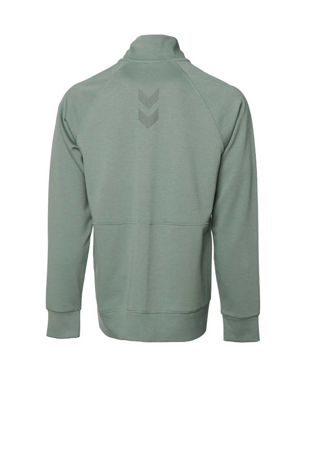 Hummel Evon Erkek Fermuarlı Sweatshirt 921678-9852 Yeşil