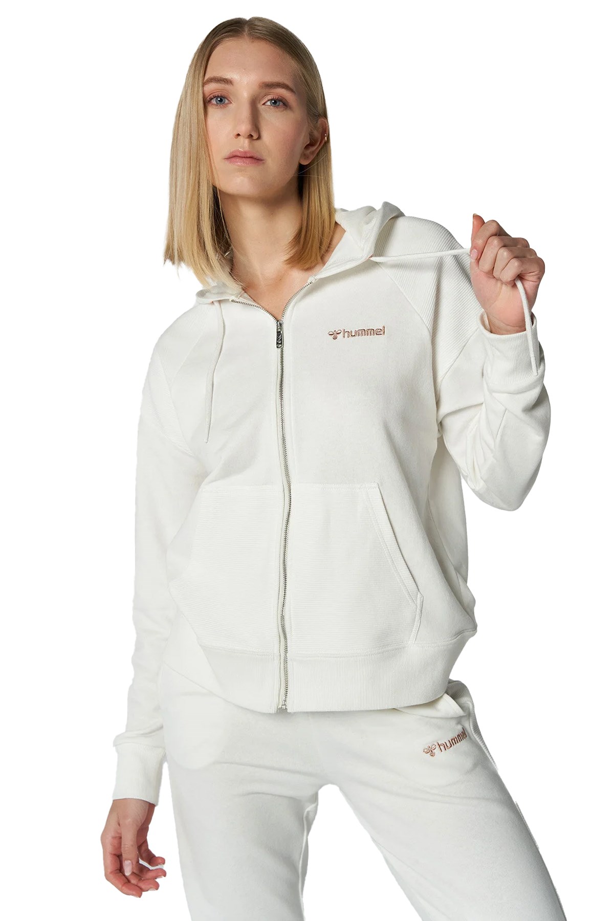 Hummel İberis Kadın Fermuarlı Sweatshirt 921692-9003 Beyaz