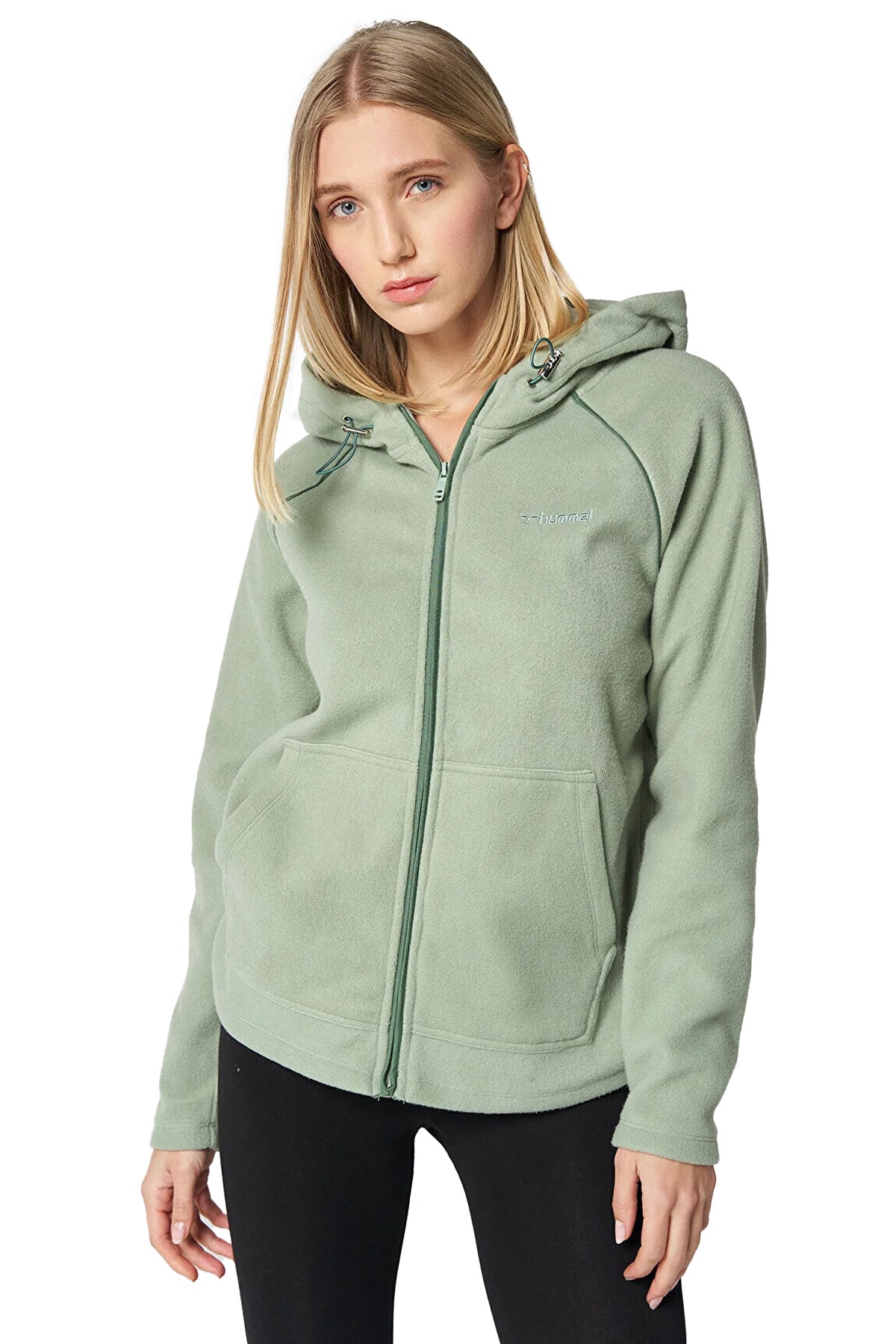 Hummel Nerine Kadın Fermuarlı Sweatshirt 921726-9856 Yeşil
