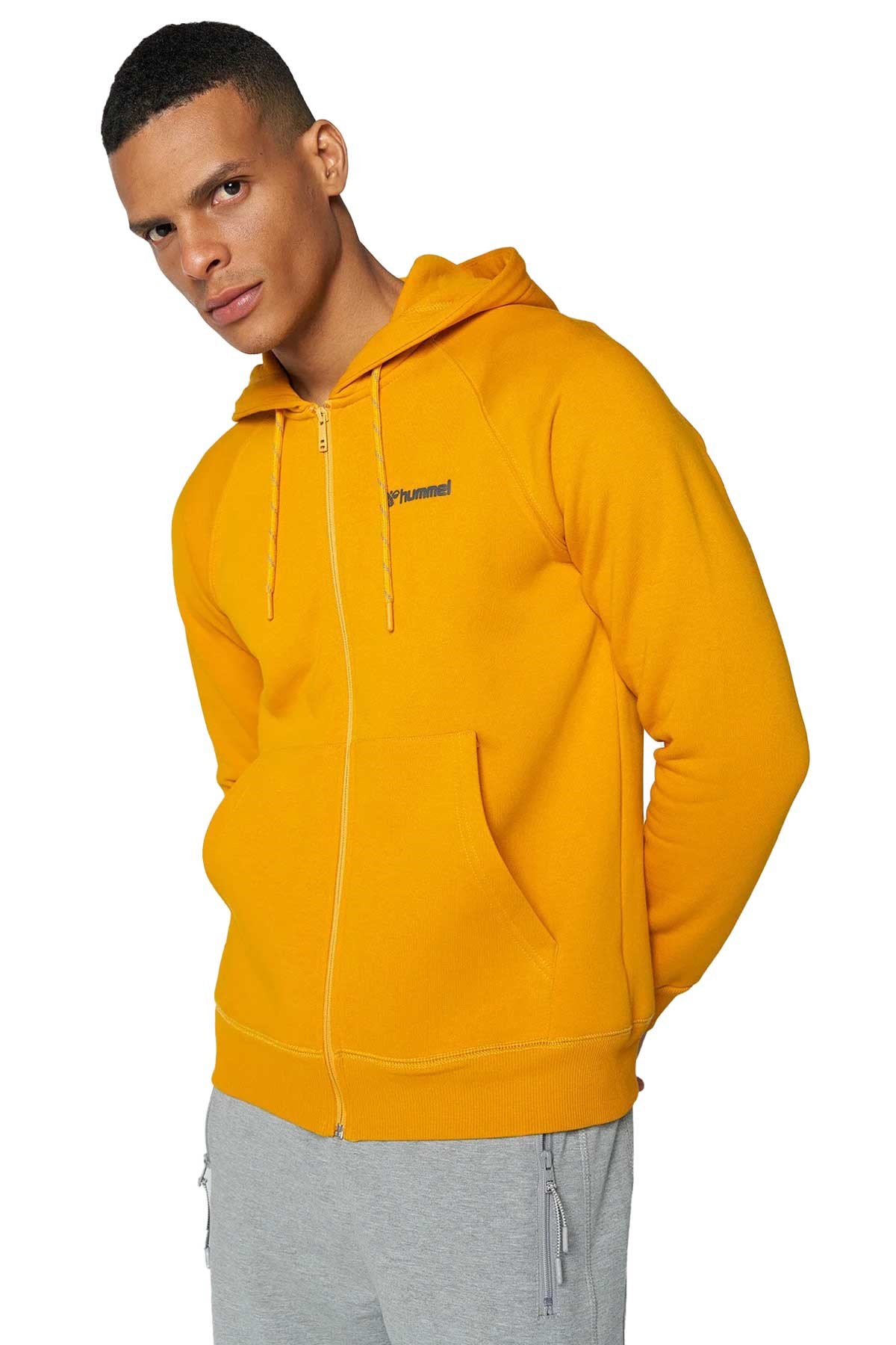 Hummel Wesley Erkek Fermuarlı Sweatshirt 921739-5134 Sarı