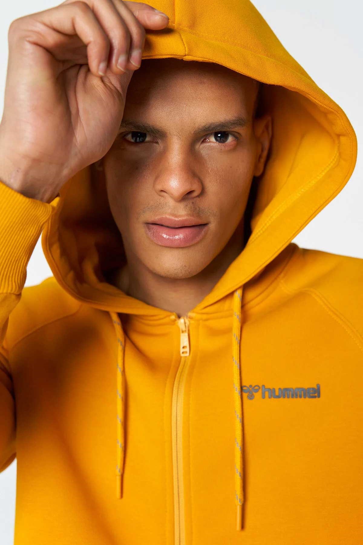 Hummel Wesley Erkek Fermuarlı Sweatshirt 921739-5134 Sarı