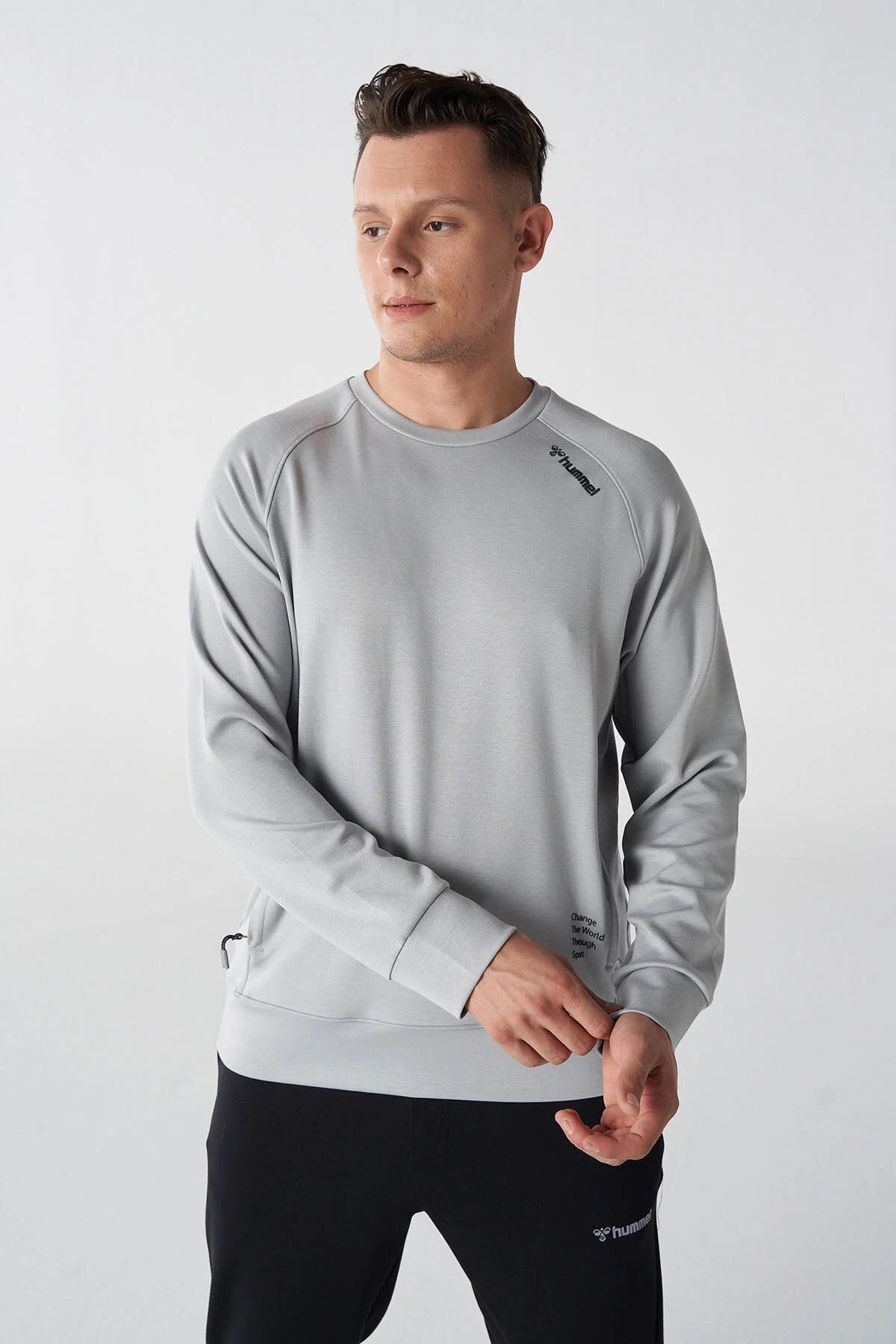 Hummel Ajay Erkek Sweatshirt 921745-2521 Gri