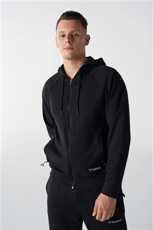 Hummel Ajay Zip Erkek Sweatshirt 921746-2001 Siyah