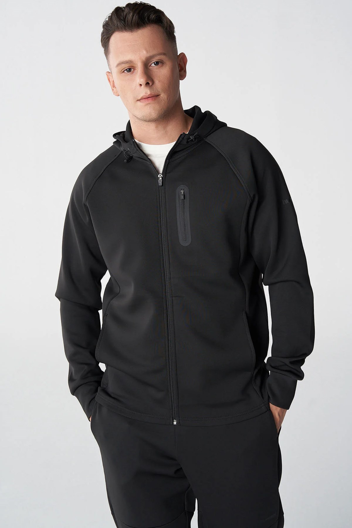Hummel Ethan Zip Erkek Sweatshirt 921769-2001 Siyah